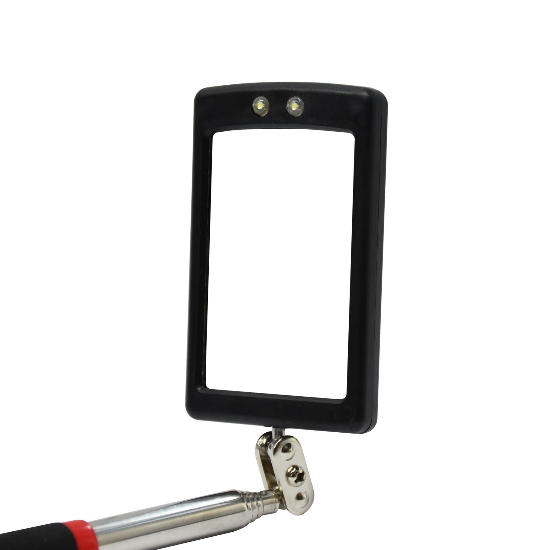 Telescopic Light Inspection Mirror With 2 Bright LED Grip Extends 29-87cm
