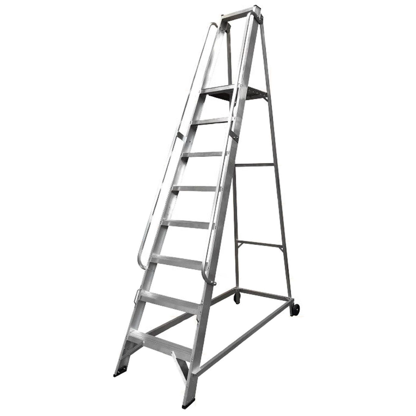 Dapetz Aluminium 14 Tread Warehouse Step Ladder, Heavy Duty, 150 Kg, Made In Uk