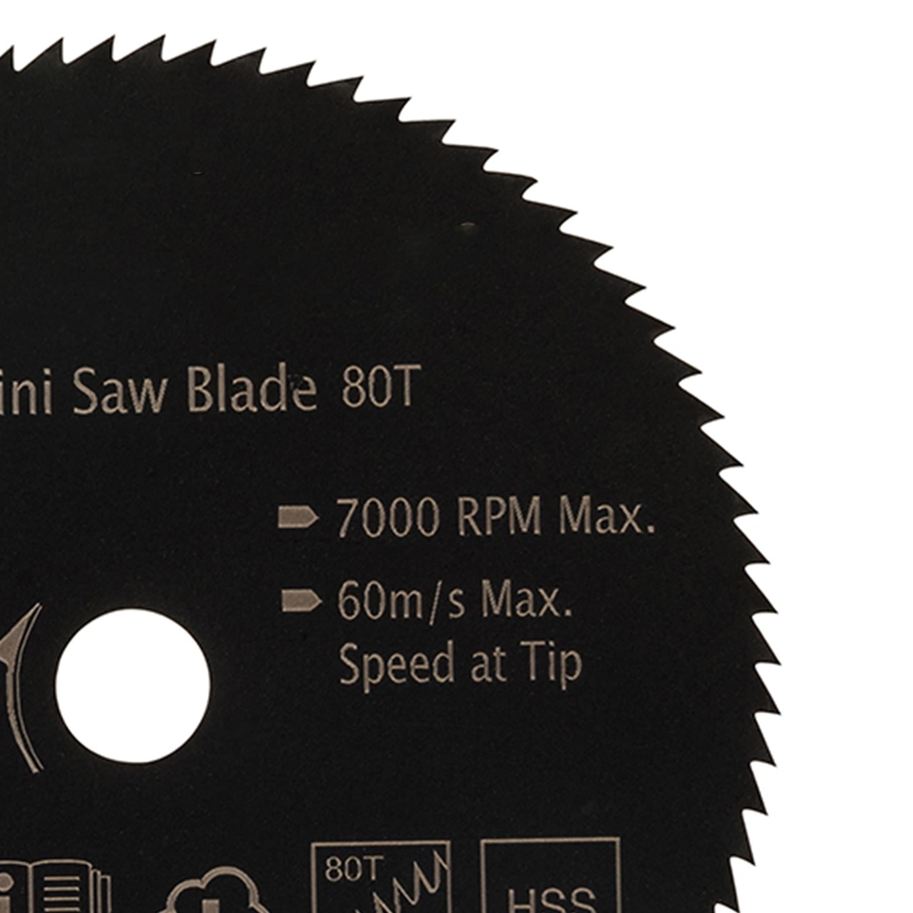 HSS Mini Saw Blade Titan Worx 85mm Diameter 10mm Bore - 80 Teeth