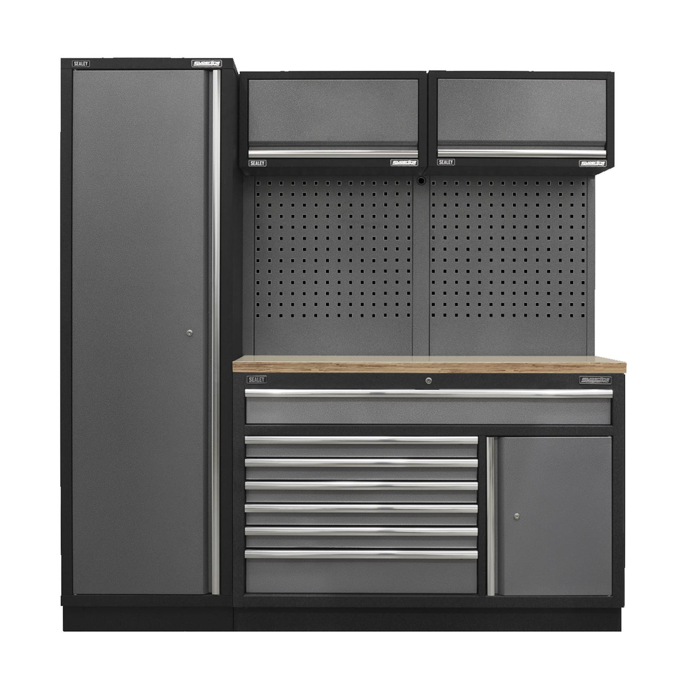 Sealey Superline Pro 1.96m Storage System - Pressed Wood Worktop