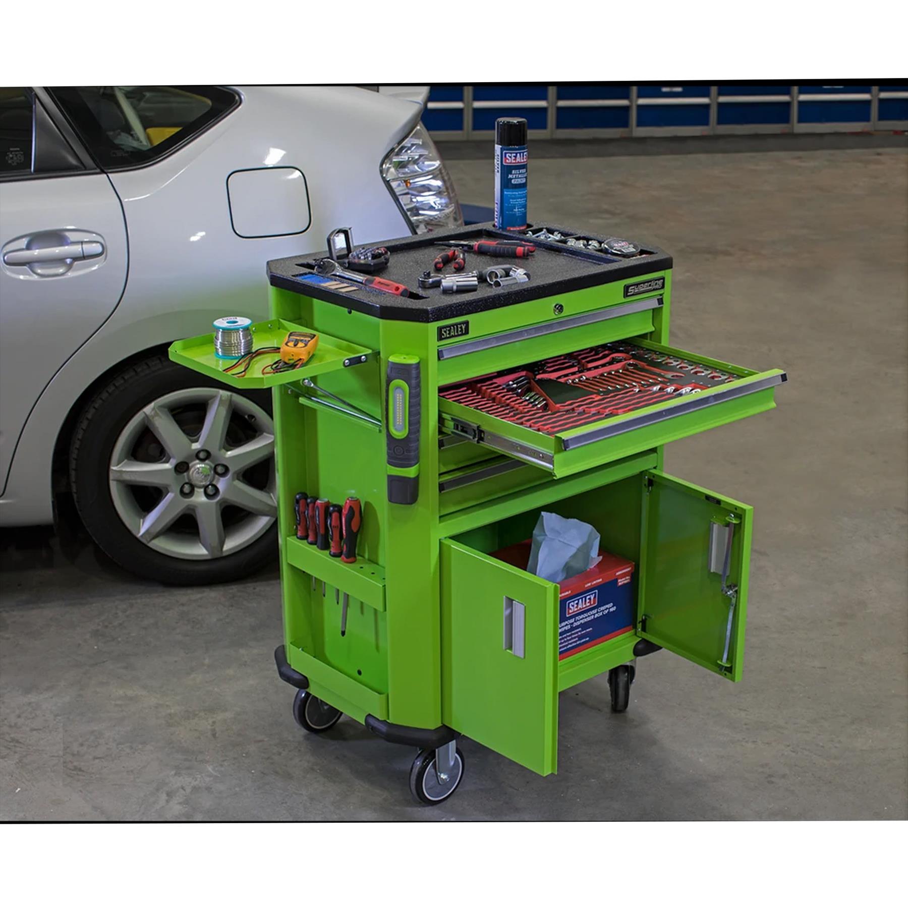 Sealey Tool Trolley with 4 Drawers & 2 Door Cupboard