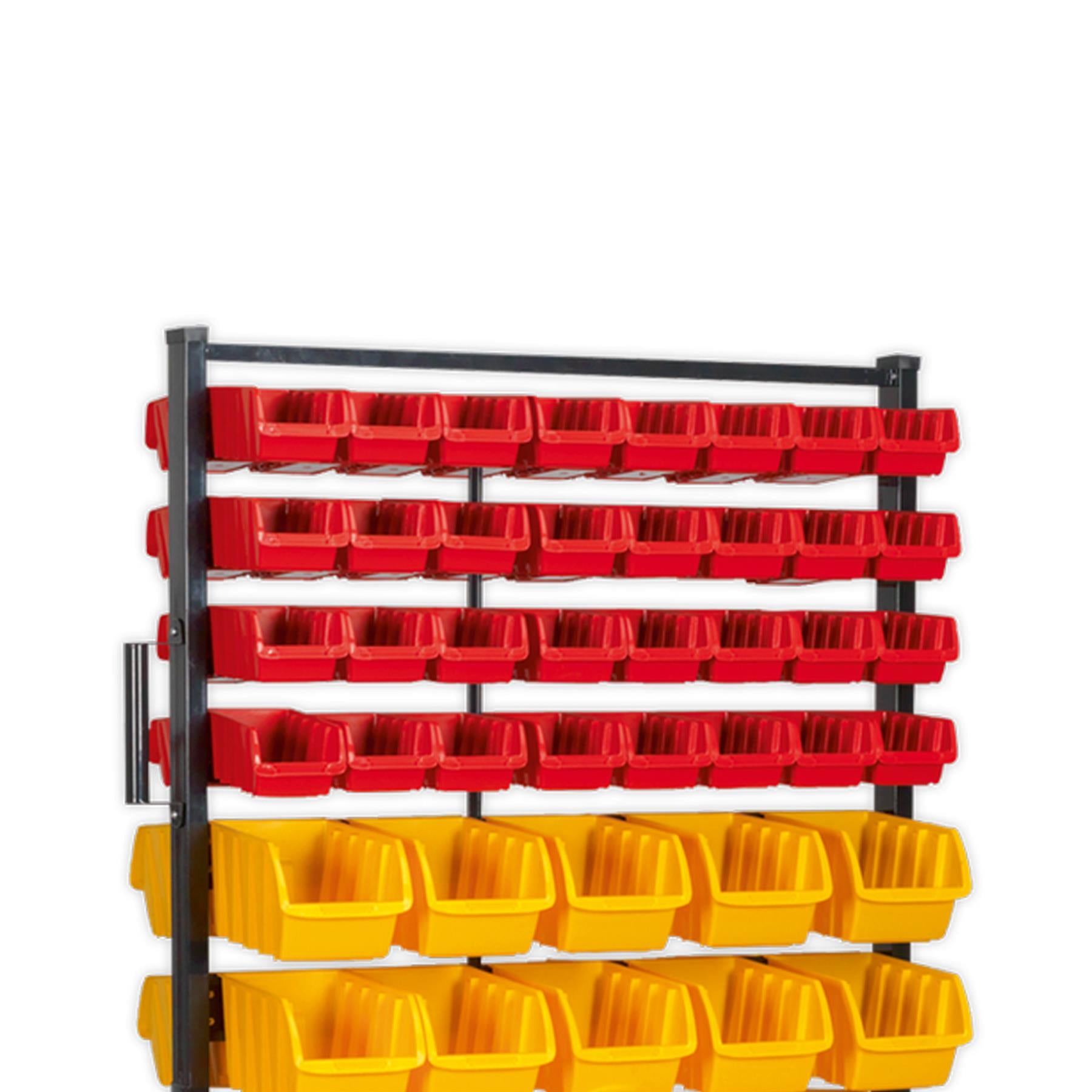 Sealey Mobile Bin Storage System 118 Bin Powder Coated Steel Racking
