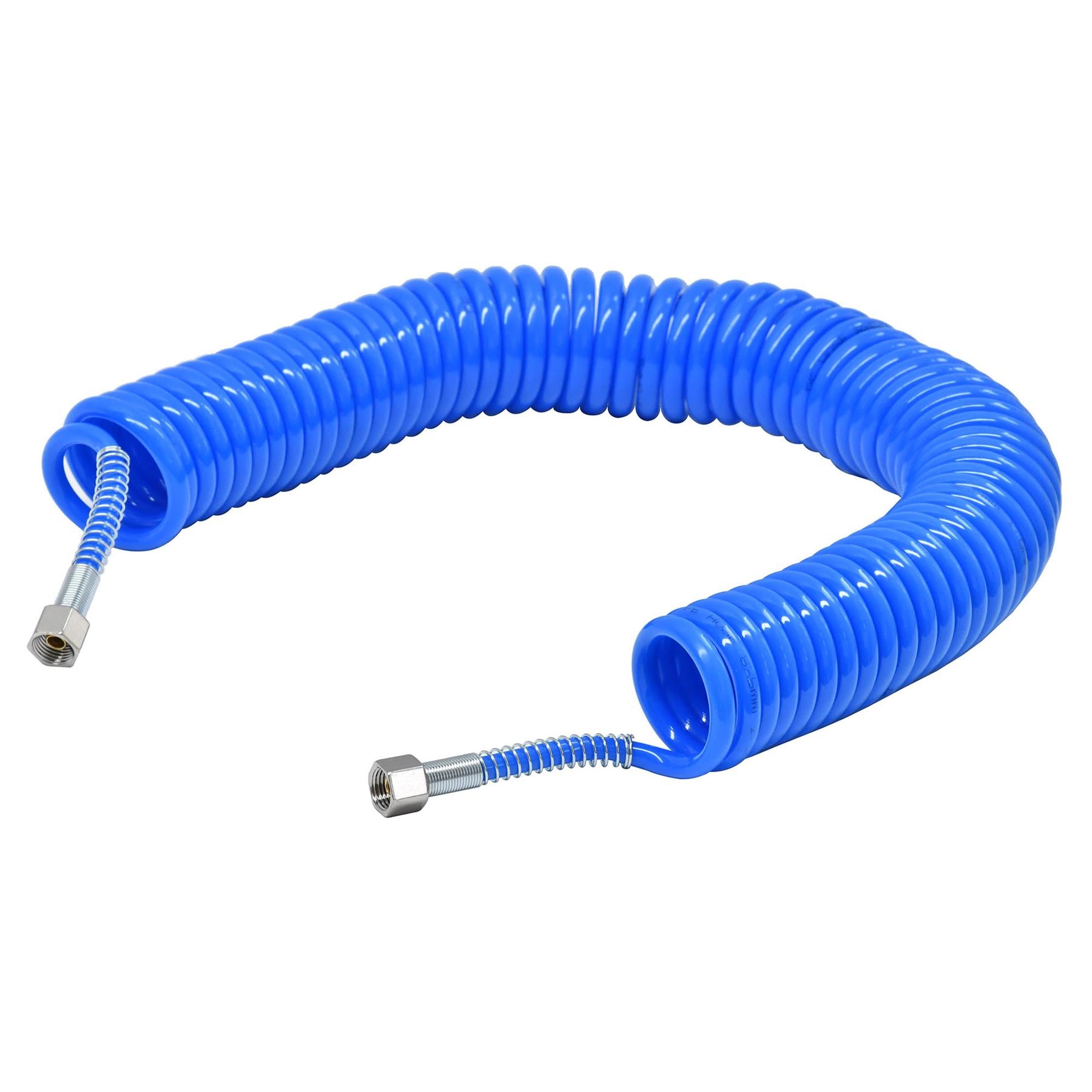 Coiled Air Hose 10M Air Tools Hose With 1/4" BSP Female Nut End Fittings 10 Bar