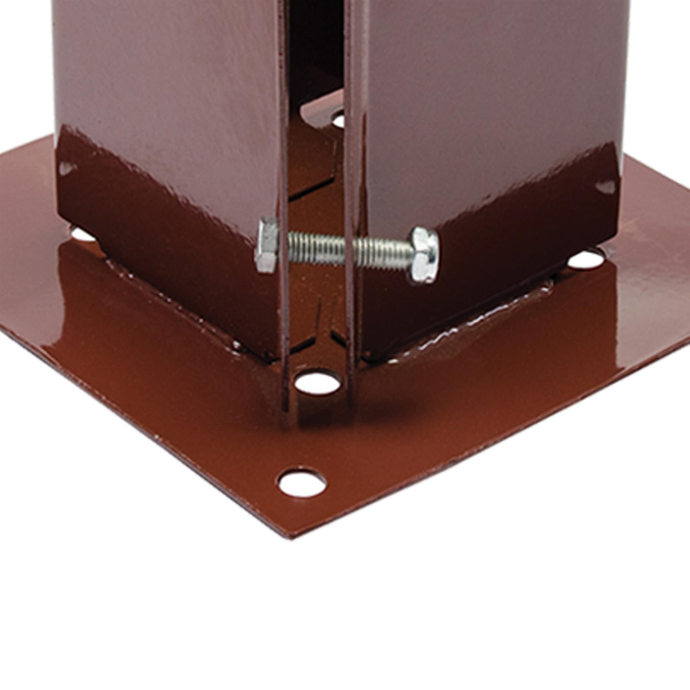 Fence Post Support Bolt Down 4" 100mm Garden Holder Like Metpost Bolt Grip Brown[Pack Of 8,DP02983]