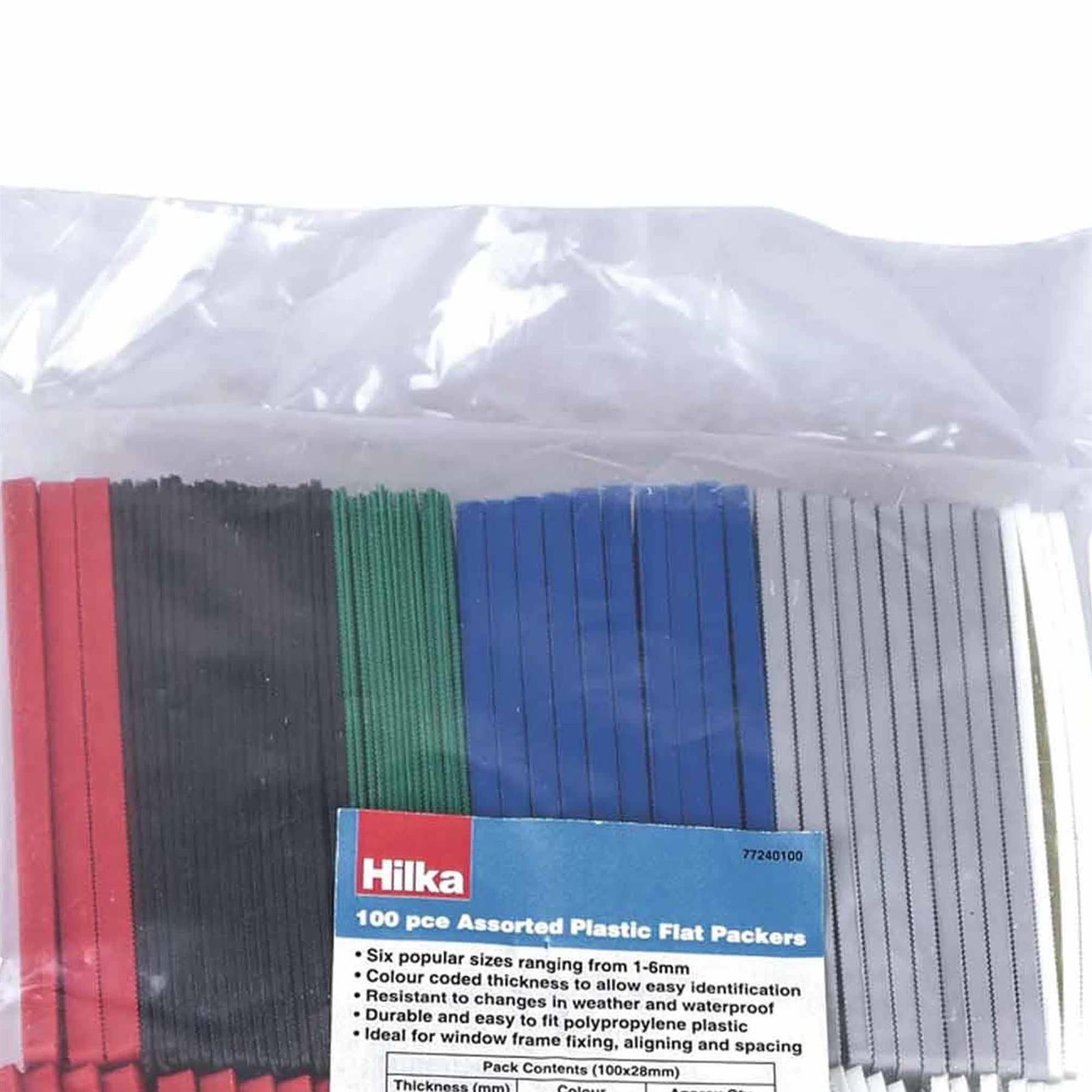 Assorted Plastic Packers 100 Pce Glazing Dry Lining Frame Fixing