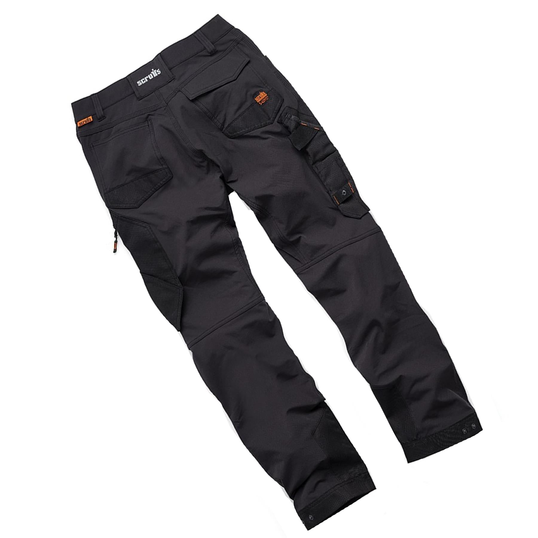 Scruffs Work Trouser Pro Flex Plus Lightweight Hard Wearing Black 38R