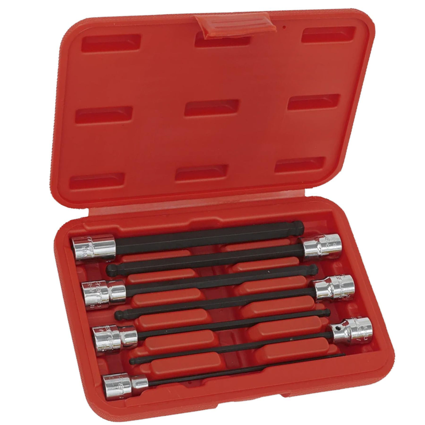 Sealey Ball-End Hex Socket Bit Set 7pc 3/8"Sq Drive 150mm Metric