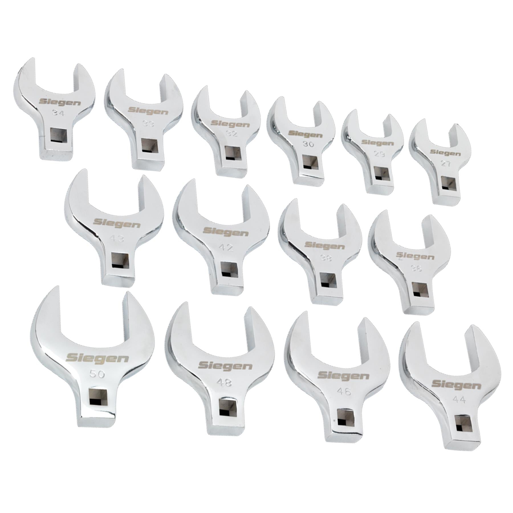 Sealey Crow's Foot Open-End Spanner Set 14pc 1/2"Sq Drive Metric