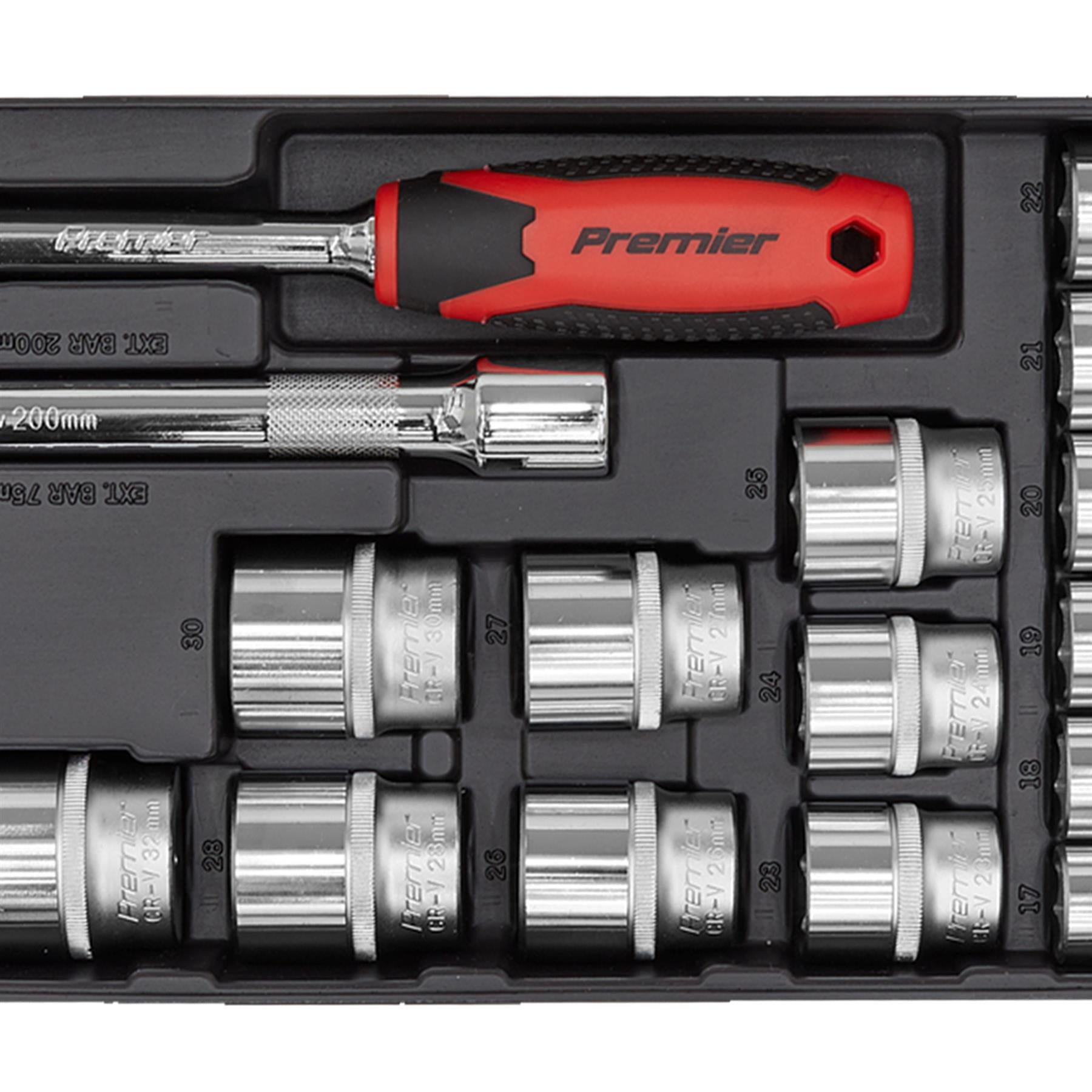 Sealey Tool Tray with Socket Set 26pc 1/2"Sq Drive