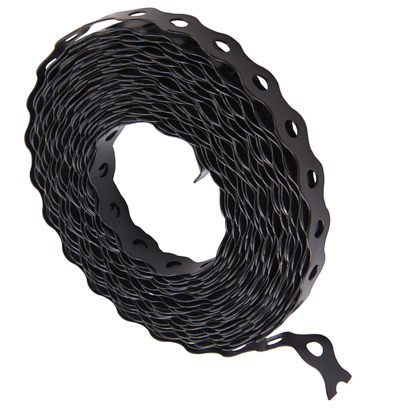 Black Fixing Band Plastic-Coated Galvanised Steel Easy To Bend / Twist 17mmx10M