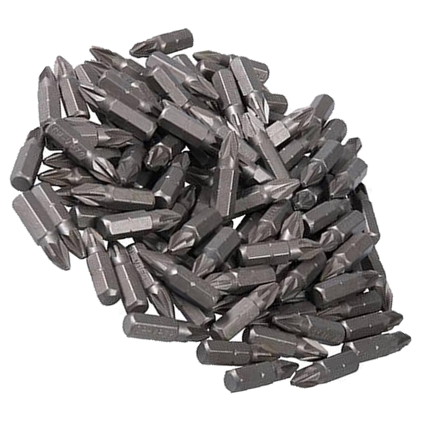 Pozidriv PZ2 Screwdriver Bits CRV Chrome Vanadium Steel 1/4" Hex Drive 100Pcs