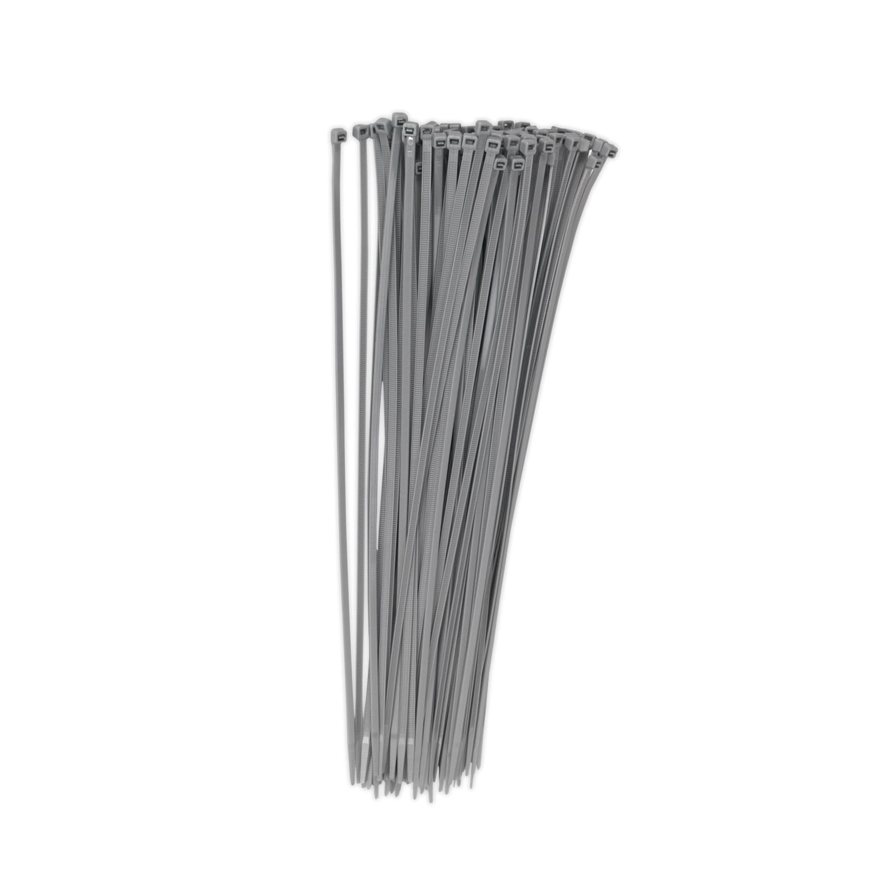 Sealey Cable Tie 380 x 4.4mm Silver Pack of 100