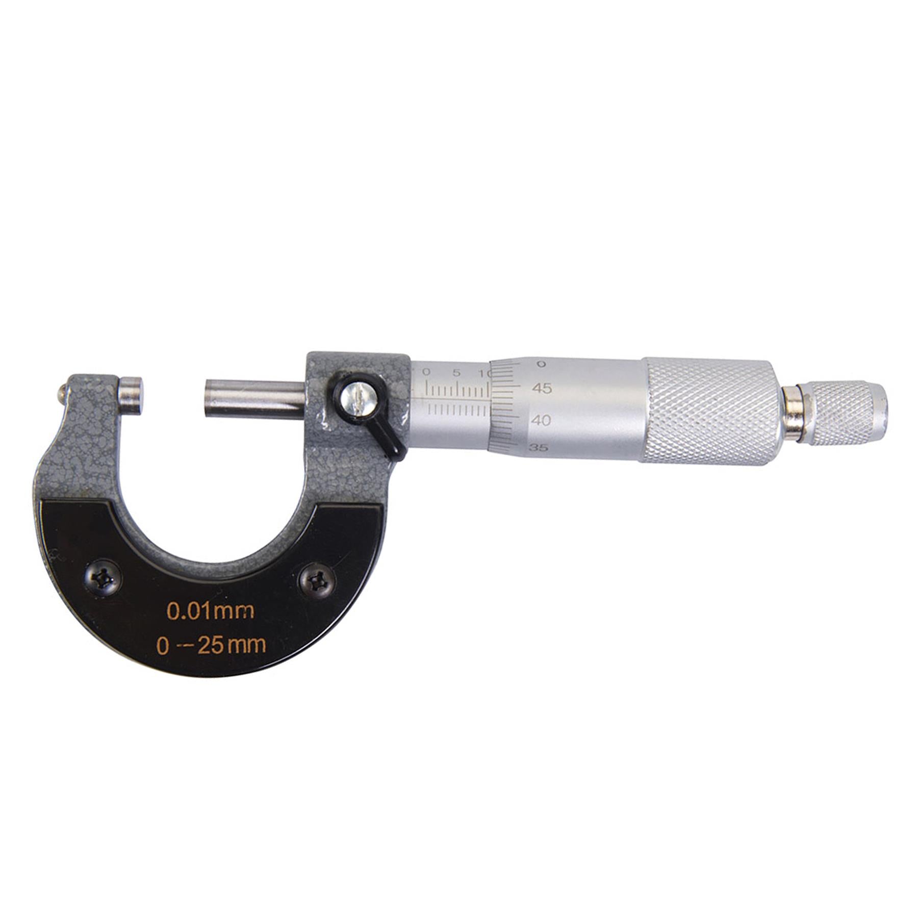 External Micrometer 25mm DIY Tools Supplied In A Strong Storage Case