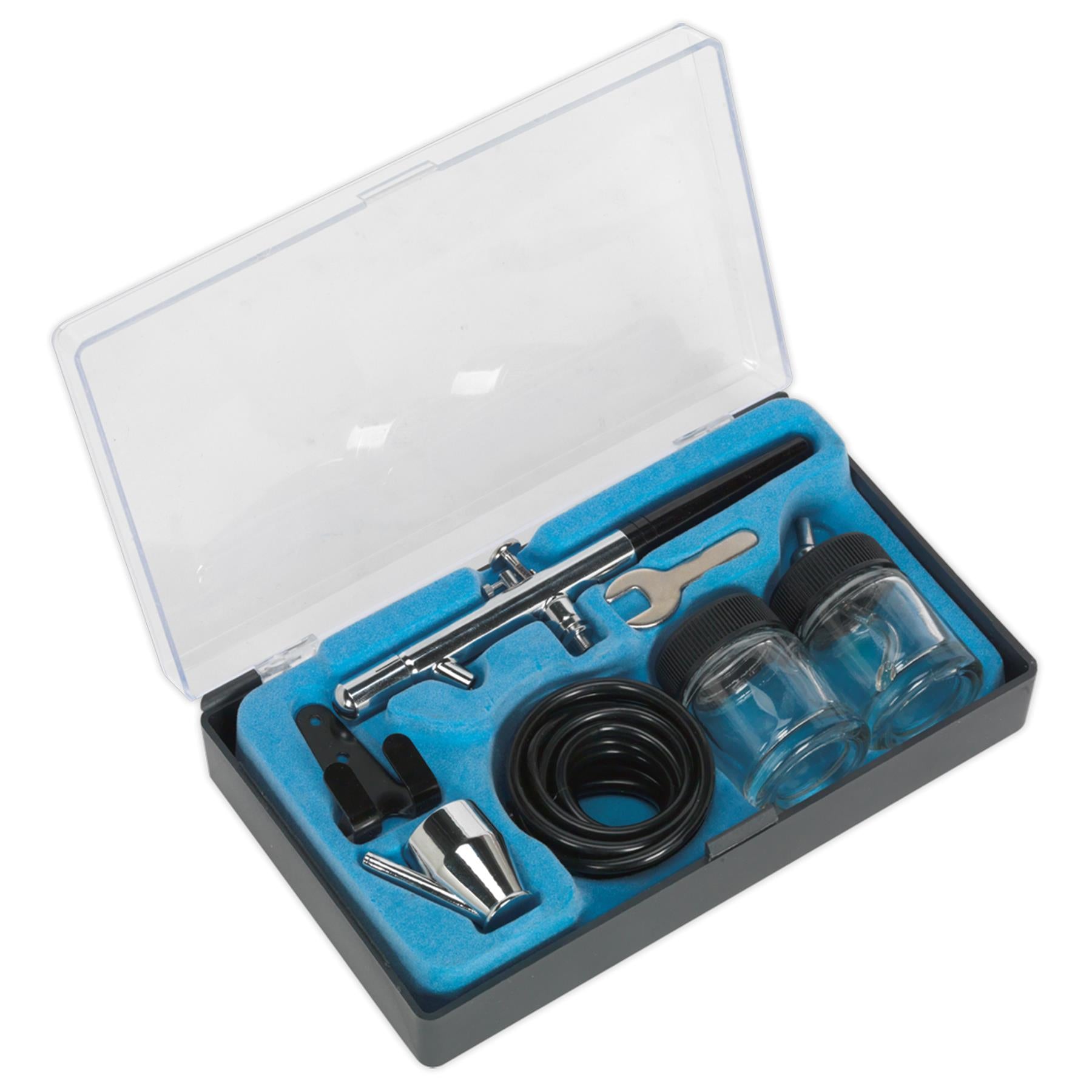 Sealey Airbrush Kit Professional Metal Body With Suction Bottle Without Propellant