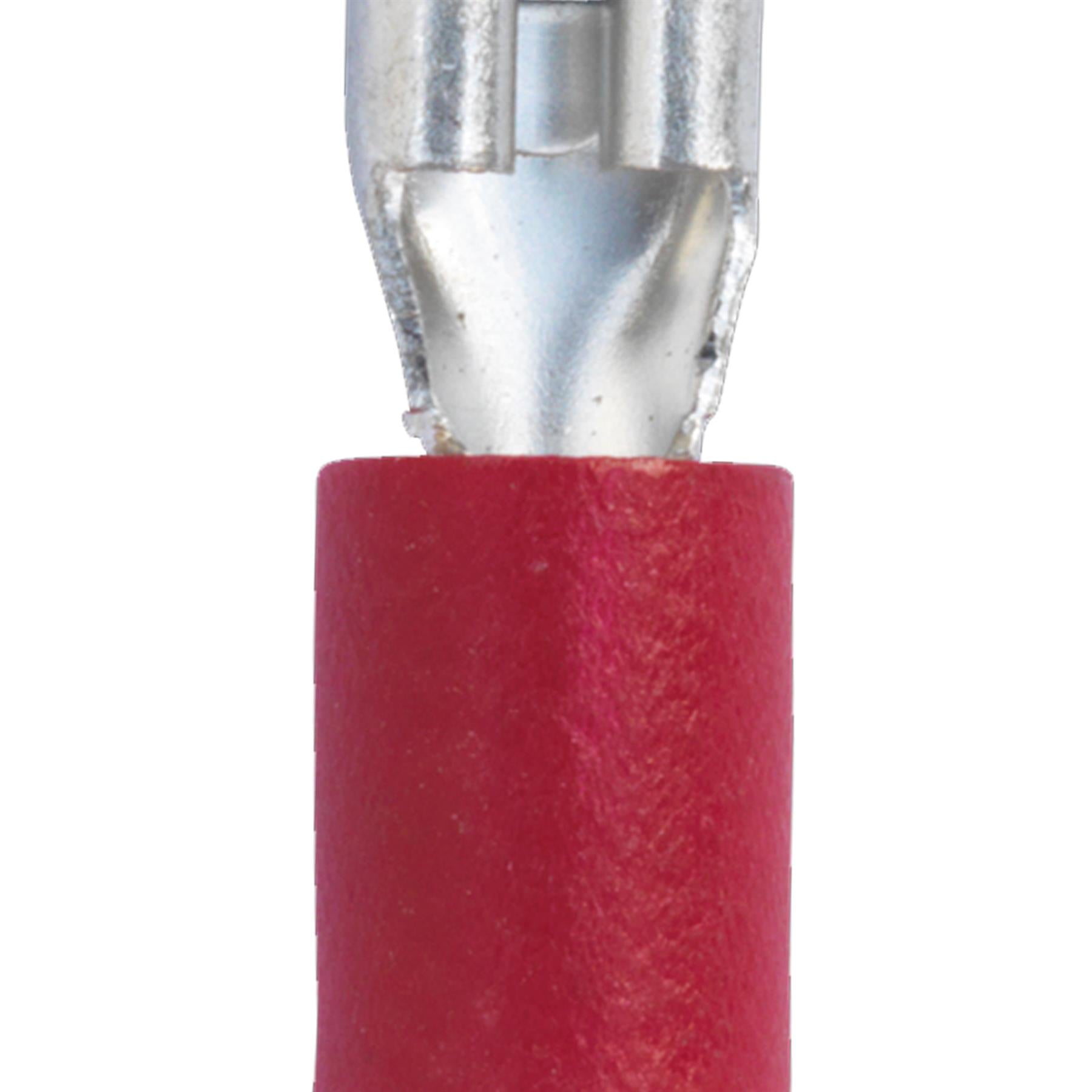 Sealey Push-On Terminal 2.8mm Female Red Pack of 100