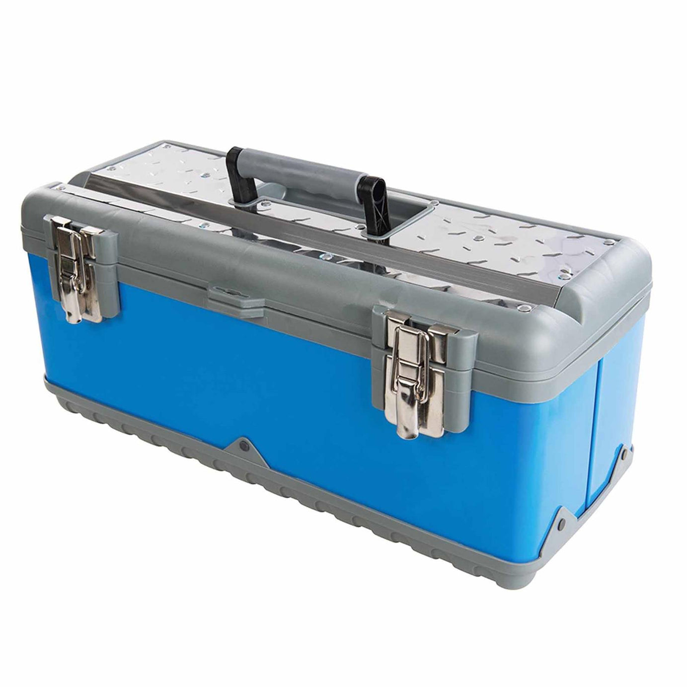 Toolbox 580 x 280 x 220mm Powder Coated Steel Alloy Body Soft Grip Carry Handle