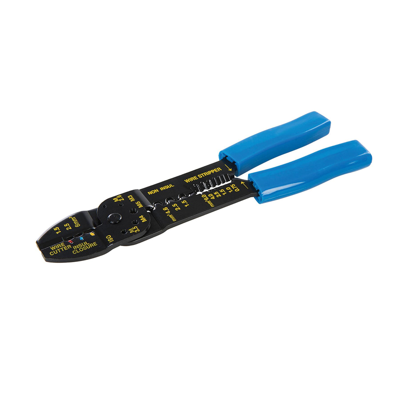 Crimping & Stripping Pliers - 230mm 4mm Hardened Steel For Insulated Terminals