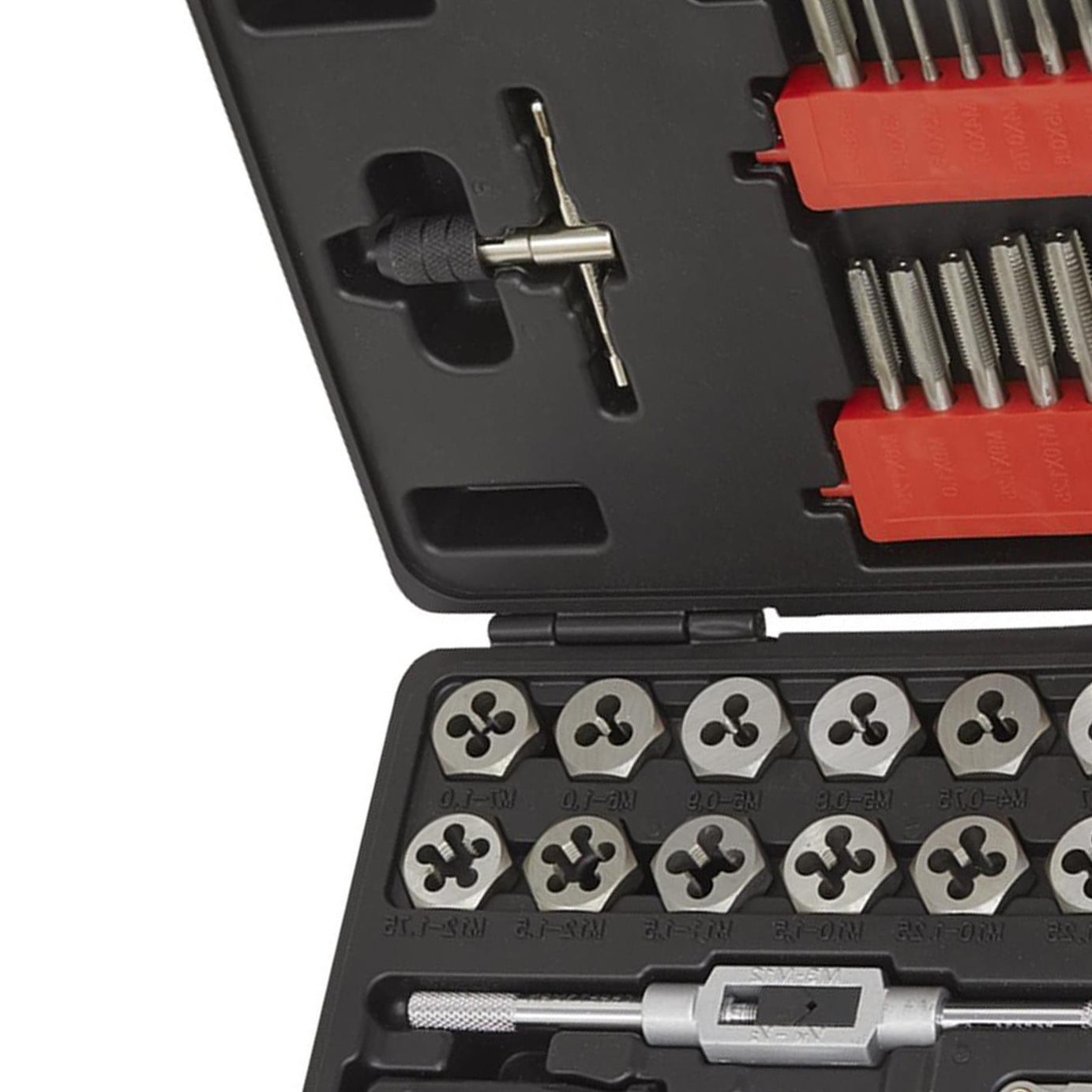 Sealey 39pc Tap and Hex Die Set Metric Thread Cutting Repair Tool M3 - M12 Steel