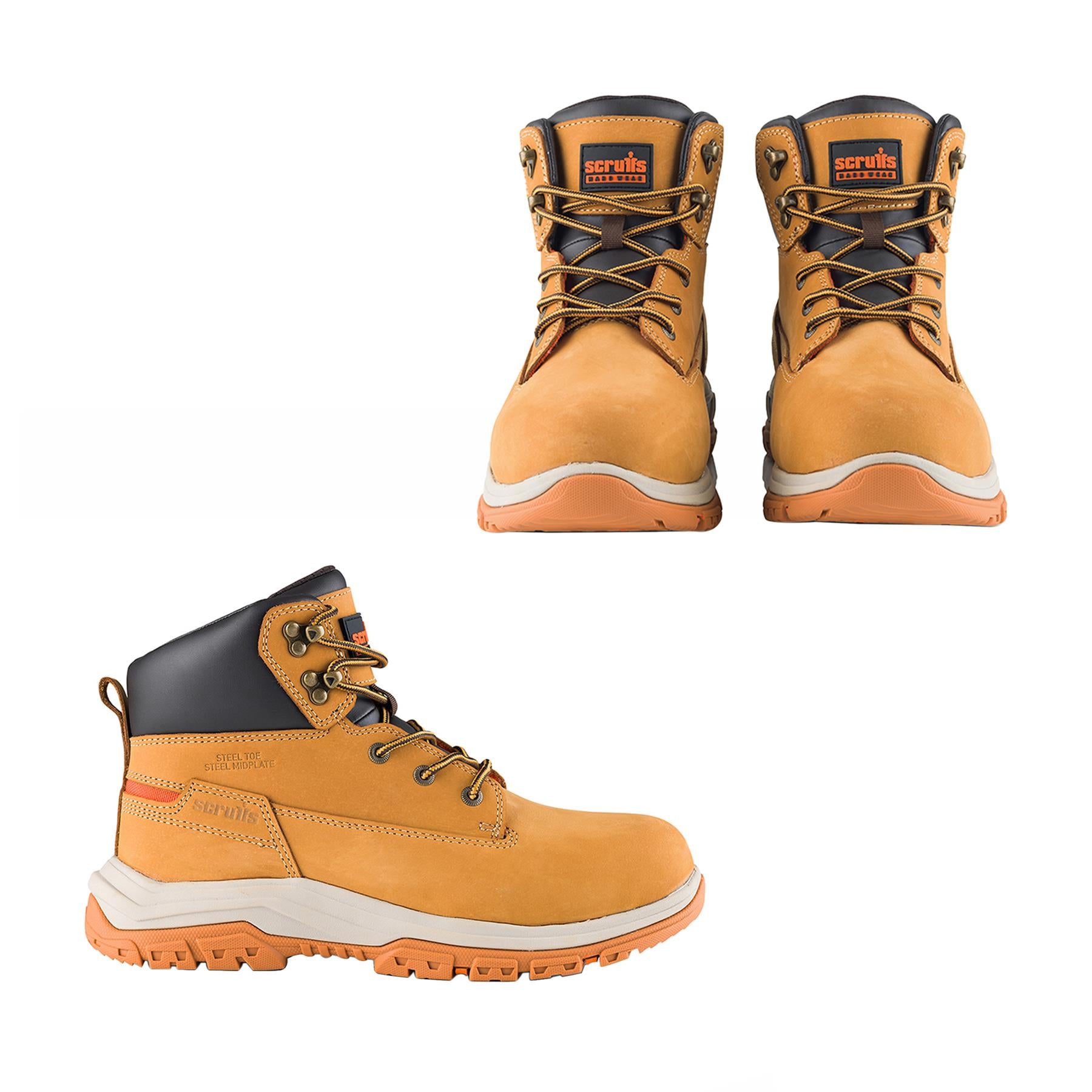 Scruffs Ridge Safety Boots Tan Size 10.5 / 45  Nubuck Leather