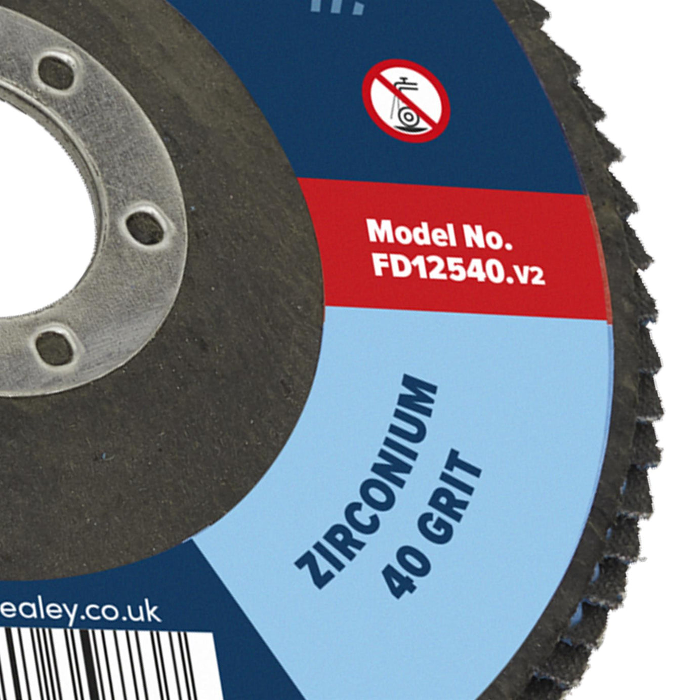 Sealey Flap Disc Zirconium 125mm 22mm Bore 40Grit