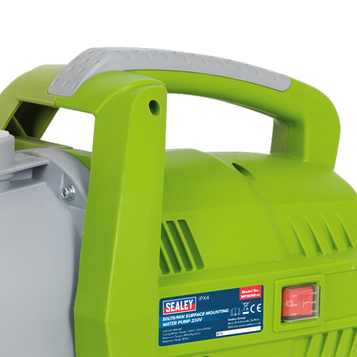 Sealey Surface Mounting Water Pump 50L/min 230V Suitable For Lifting Water Up To 8m