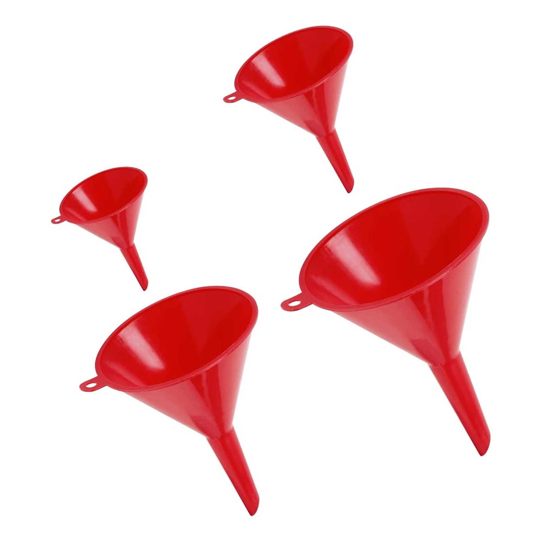 Sealey Small Funnel Set 4pc Economy Fixed Spout