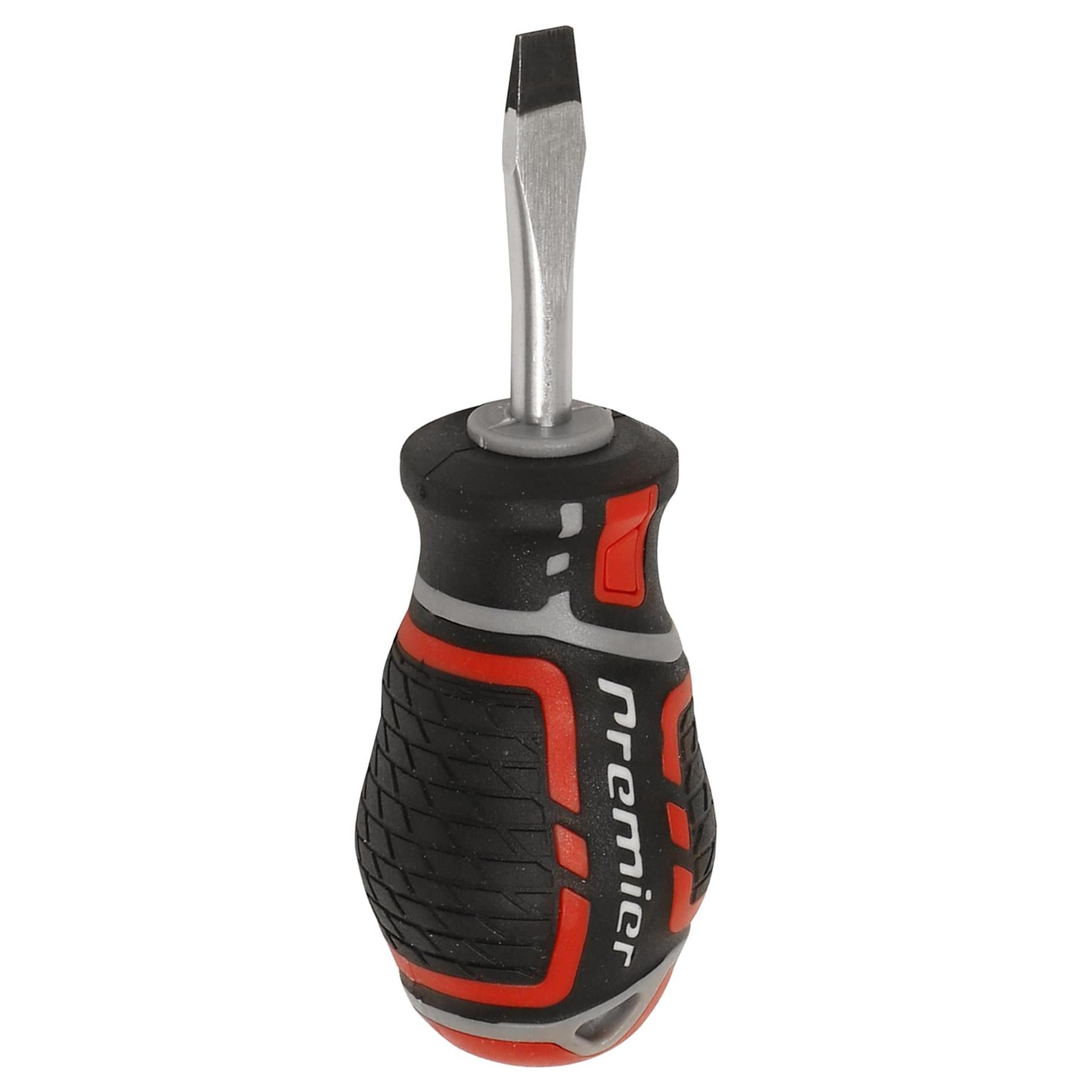 Sealey Screwdriver Slotted 6 x 38mm Flat Soft Grip Handle Magnetic GripMAX