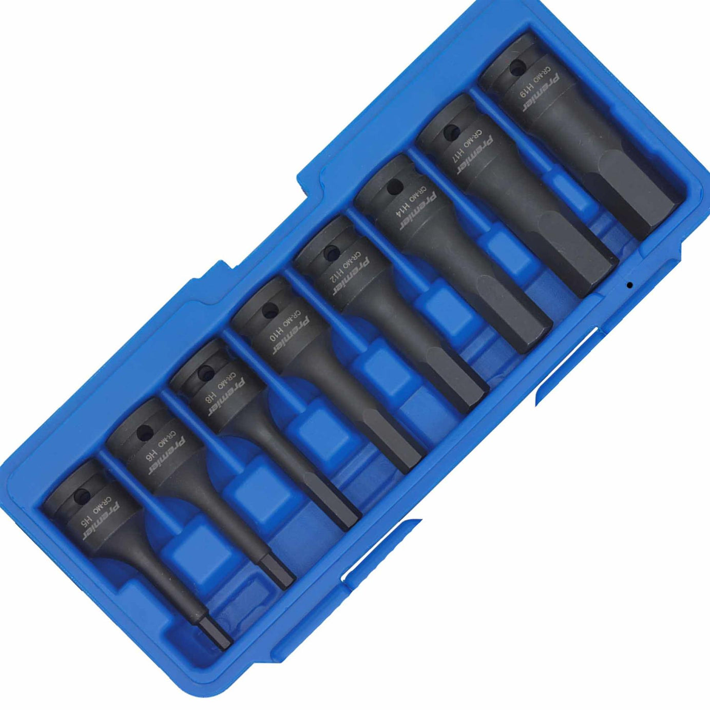 Sealey Impact Hex Socket Bit Set 8pc 1/2"Sq Drive