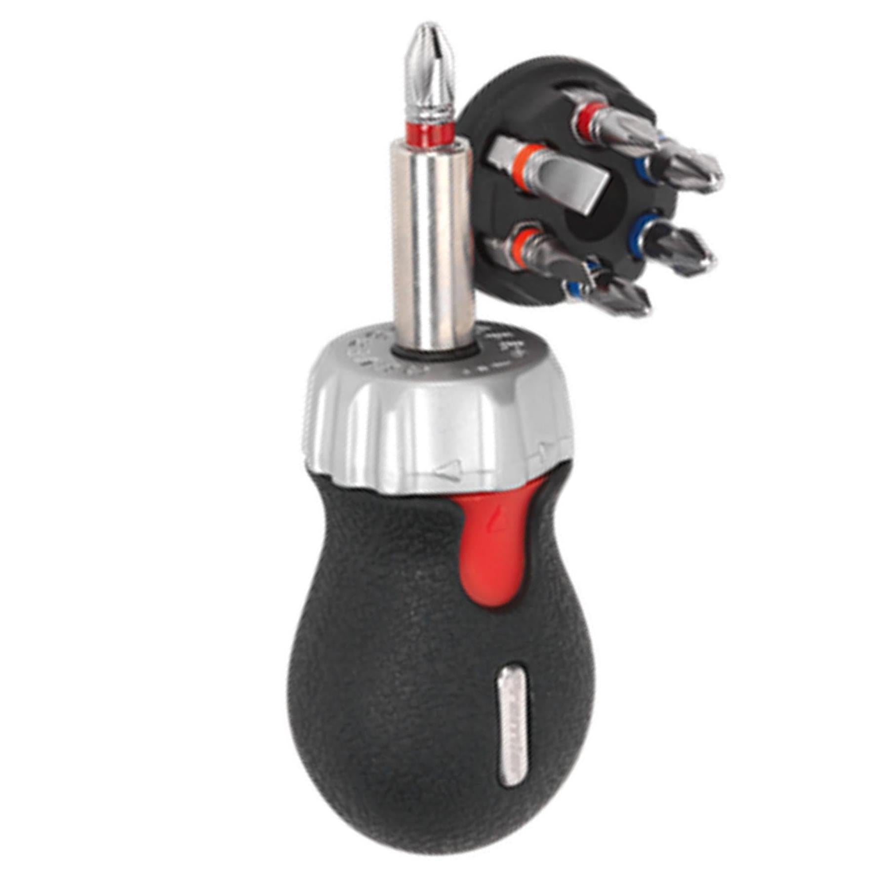 Sealey Fine Tooth Ratchet Screwdriver Set 8pc Stubby Platinum