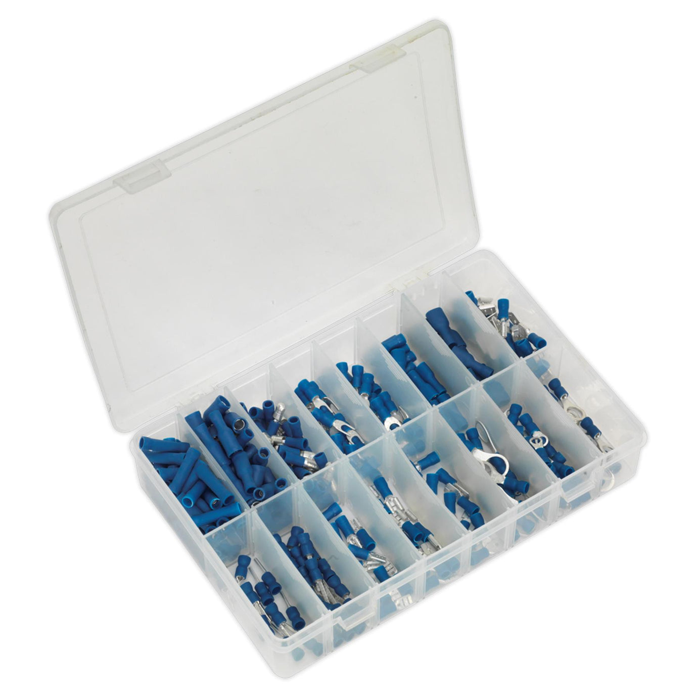 Sealey 280pc Assorted Electrical Wire Terminals Crimp Connectors Kit Blue