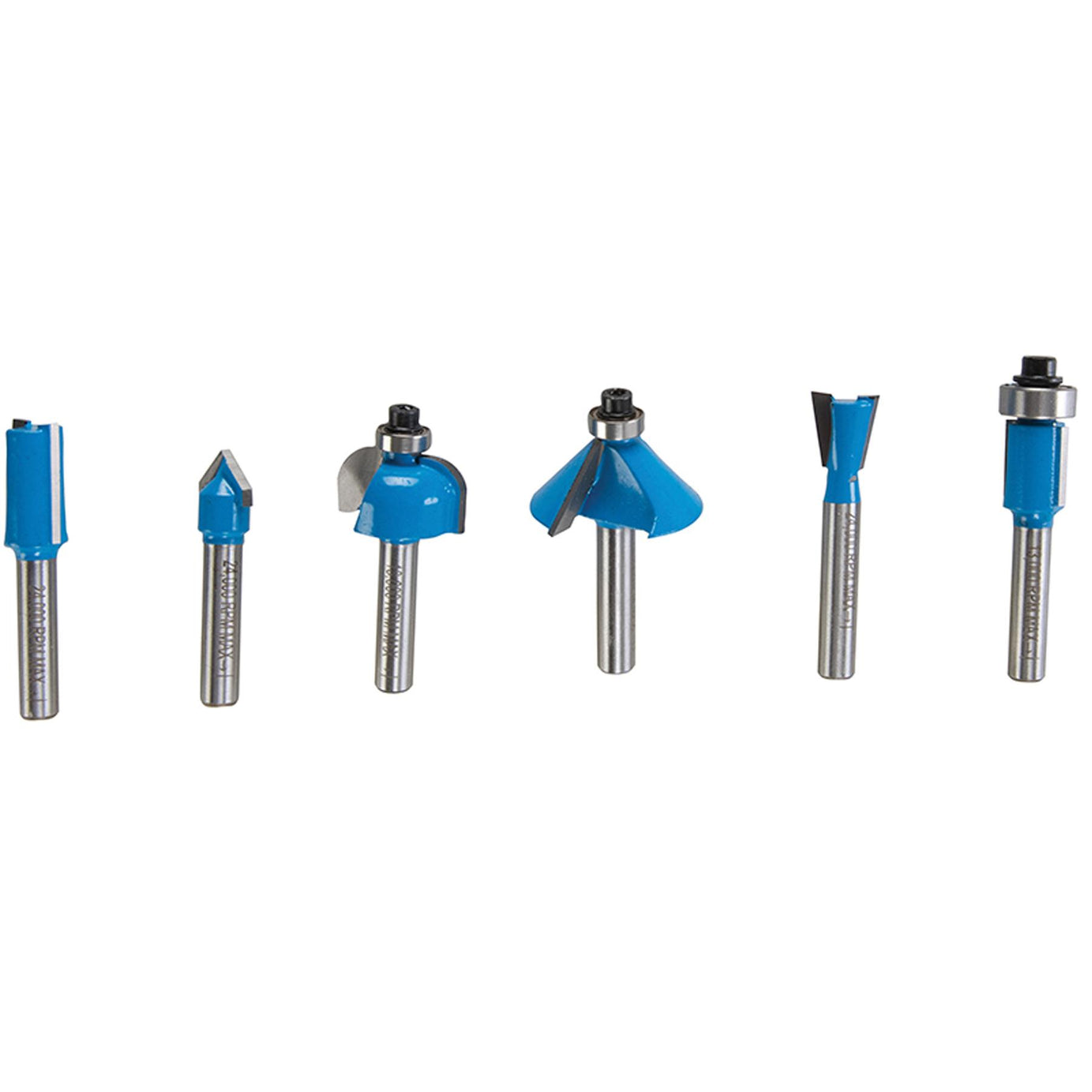 1/4" Shank TCT Router Cutter Bit Set with Wooden Case Silverline 12 Pce Piece