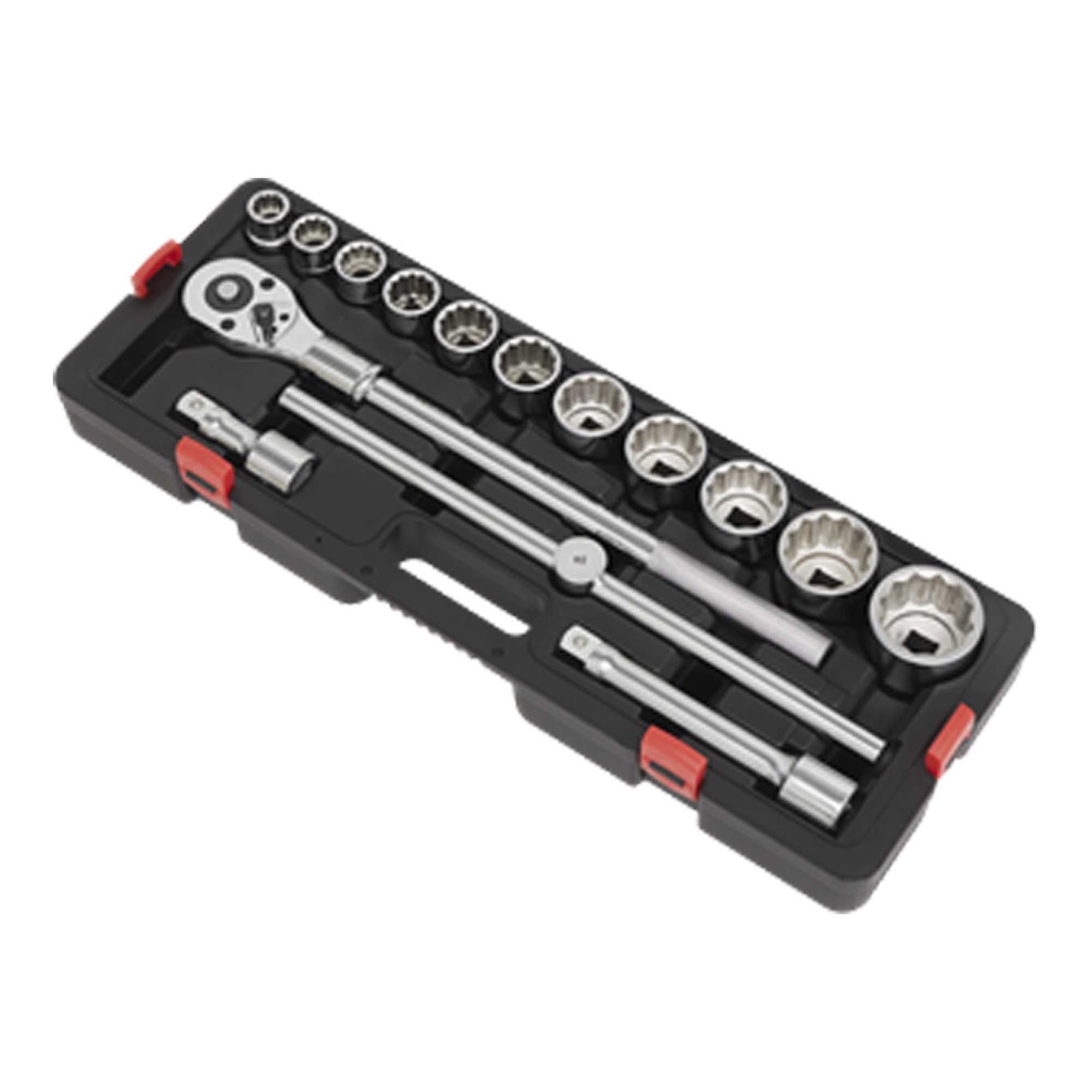 Sealey Socket Set 3/4"Sq Drive 12-point WallDrive 15pc Metric