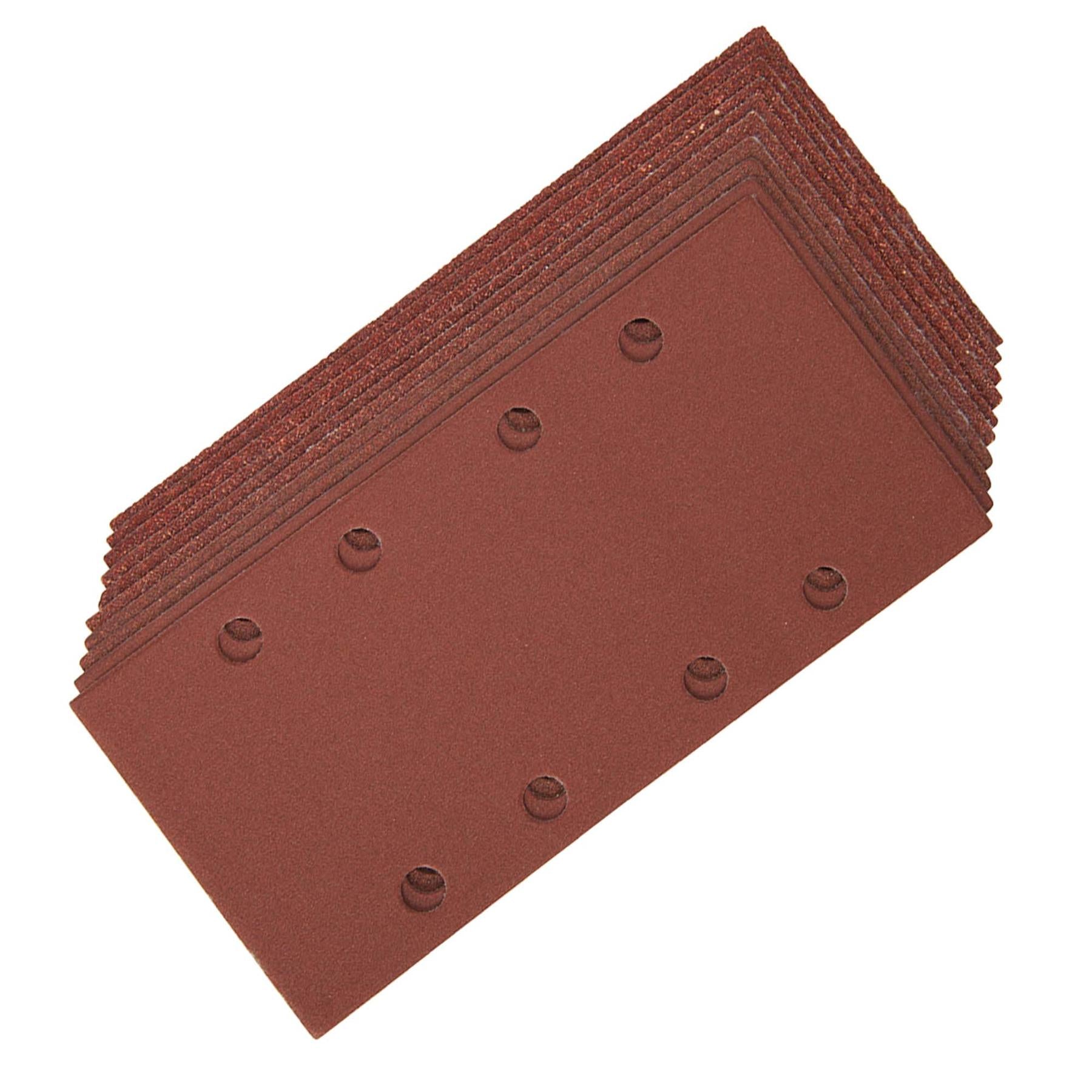 20 x 1/3 Punched Sanding Sheets, 93 x 190mm Sandpaper Pads Sander Hook and Loop Mix Grit