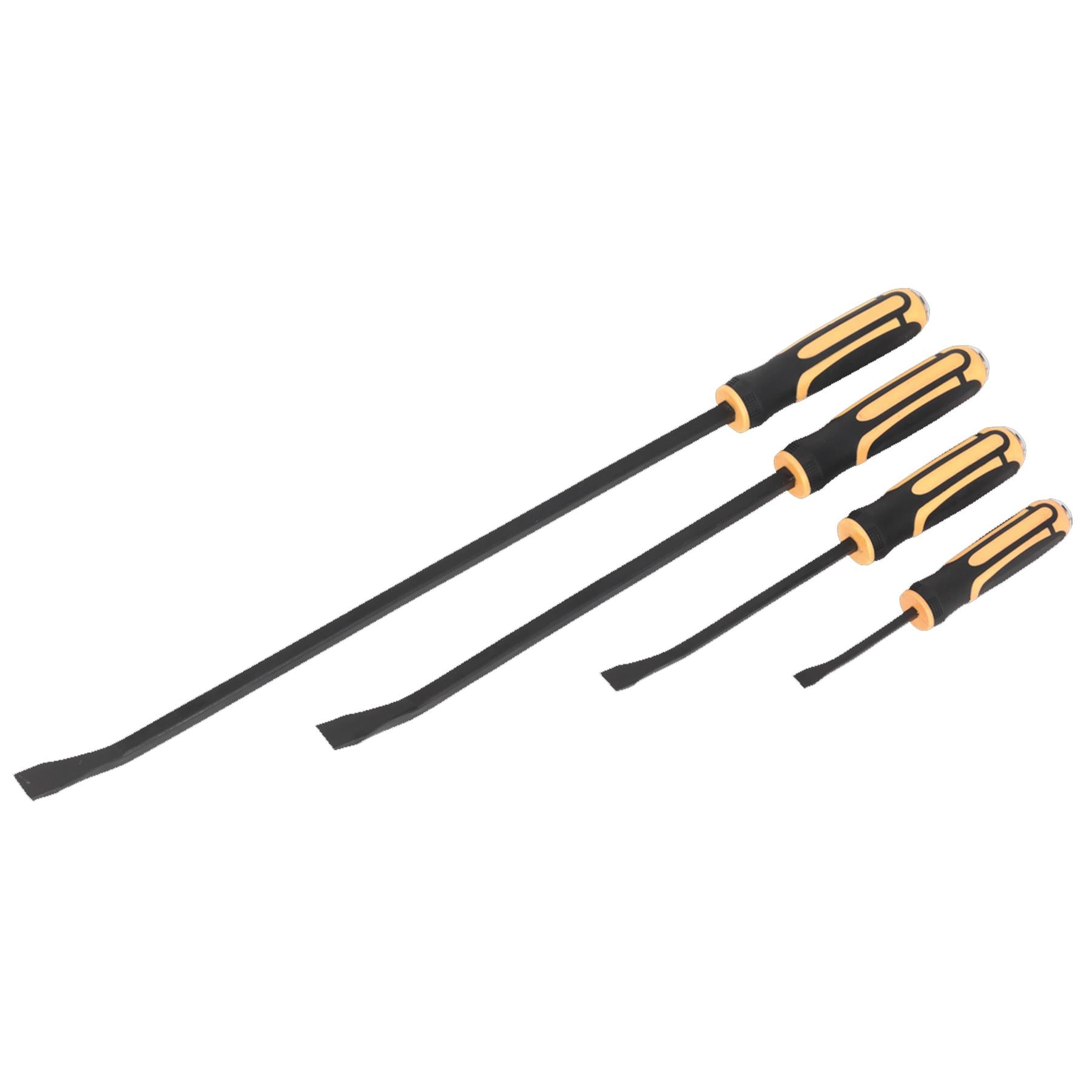 Sealey Angled Pry Bar Set with Hammer Cap Heavy-Duty 4pc