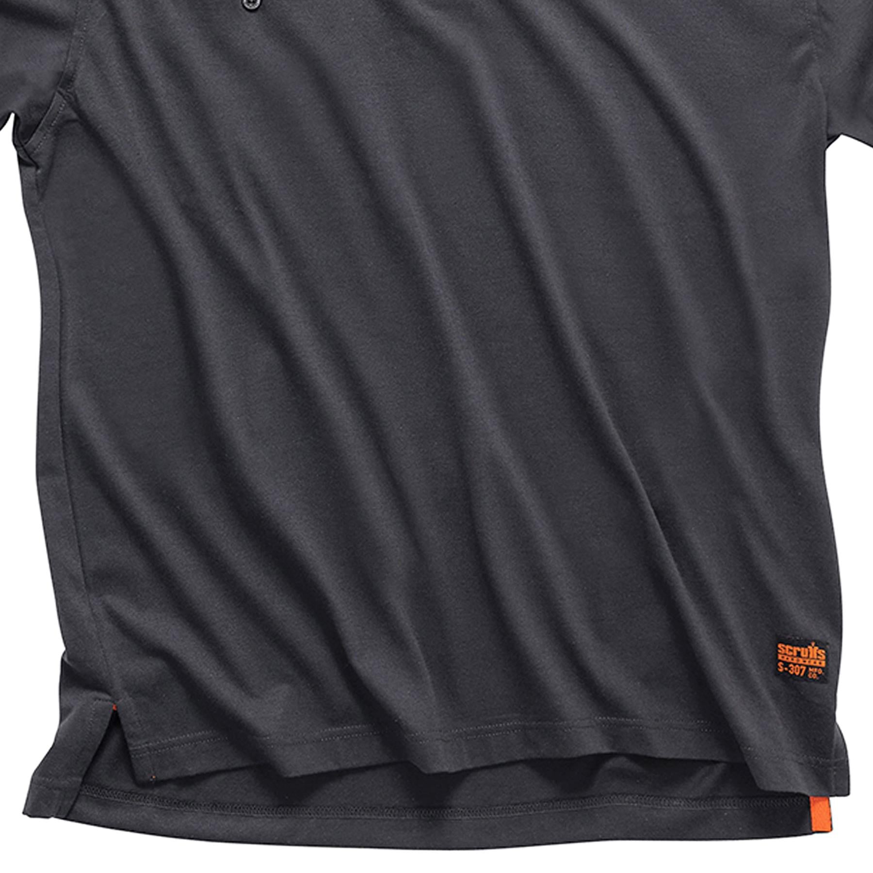 Scruffs Graphite Grey Polo Shirt Short Sleeve Workwear Mens T Shirt Size L