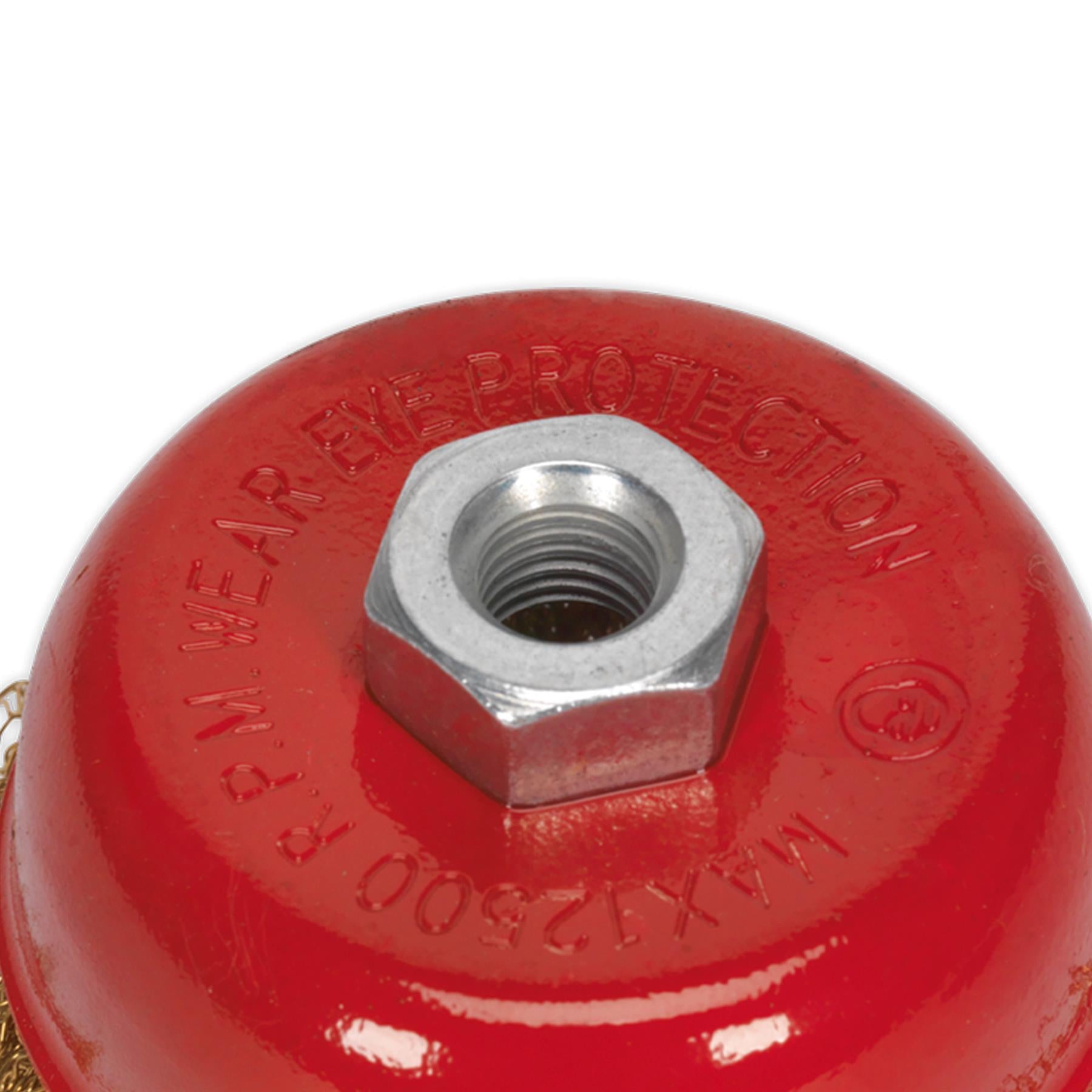 Sealey Brassed Steel Cup Brush 75mm M10 x 1.5mm
