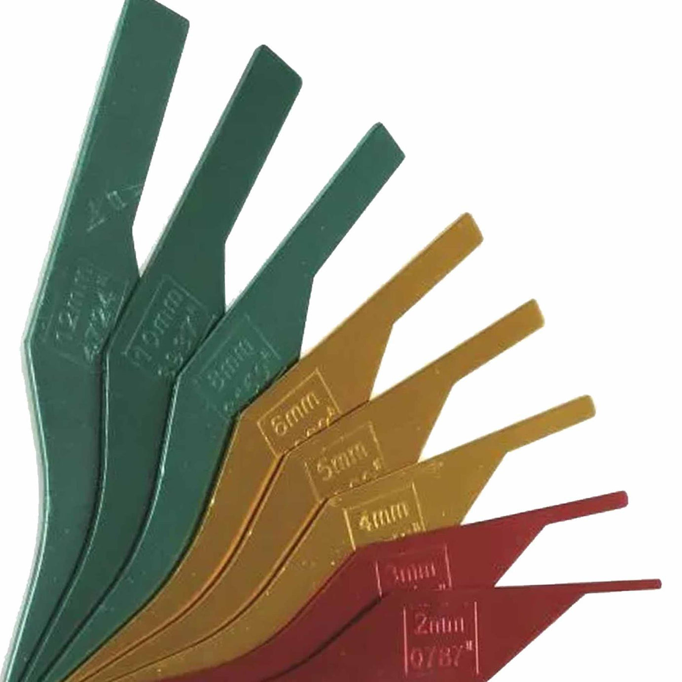 Brake Pad Thickness Gauge Thickness Measuring Brake Pad Gauge 2 - 12mm 8pc
