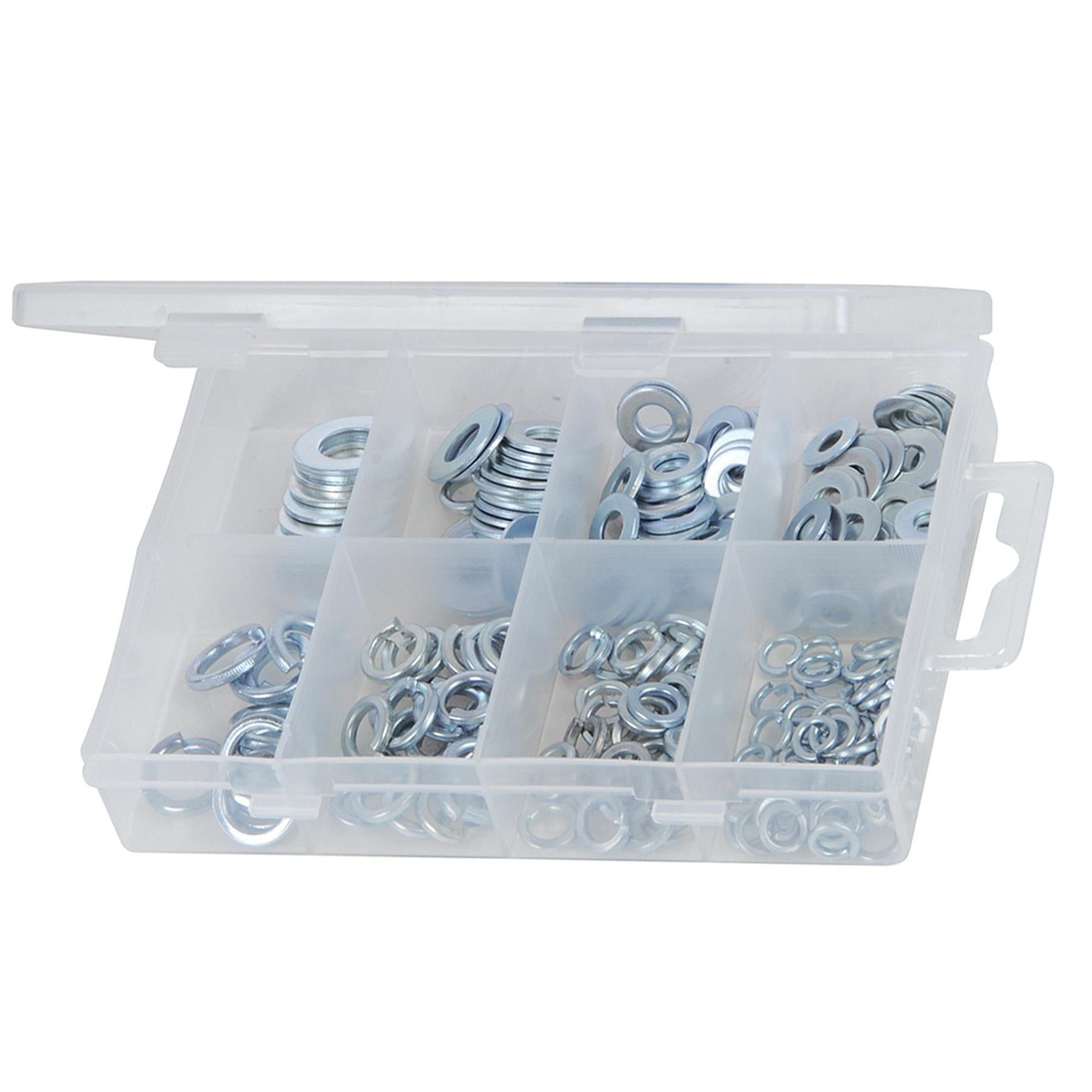 210Pce Steel Washers Pack Diy Tools Zinc Plated Corrosion Resistant Finish