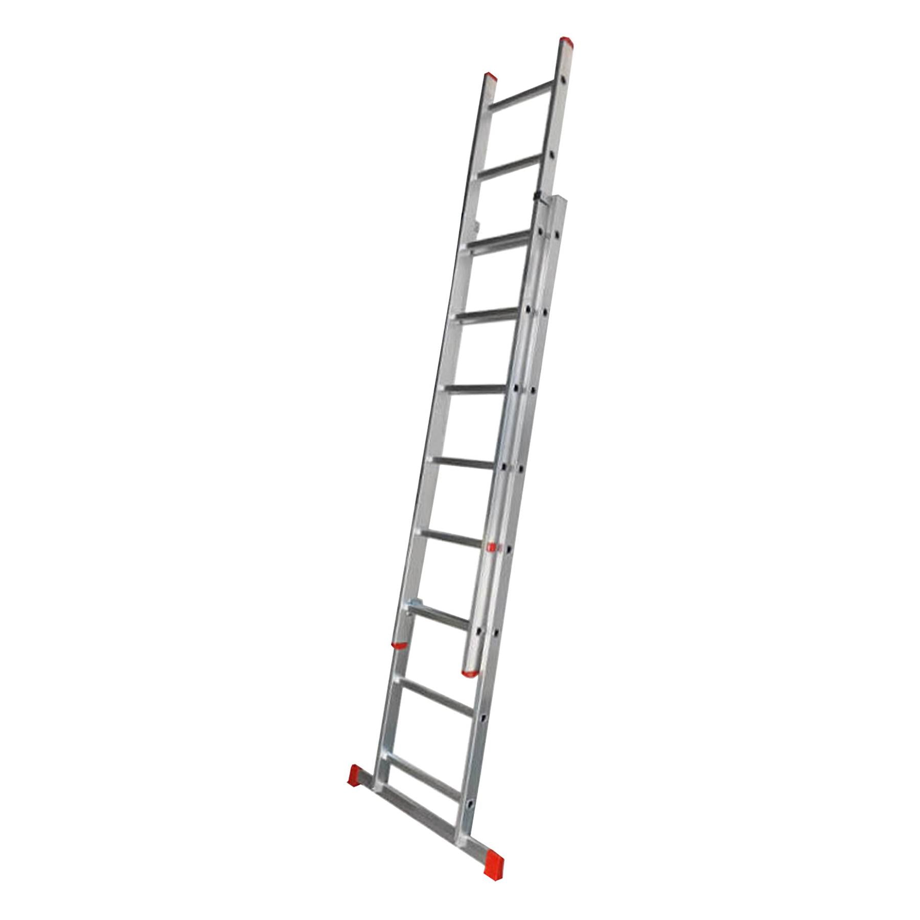Dapetz 9 Rung Aluminium Extension Ladder 2.5m For Home, Double Section, 150 Kg