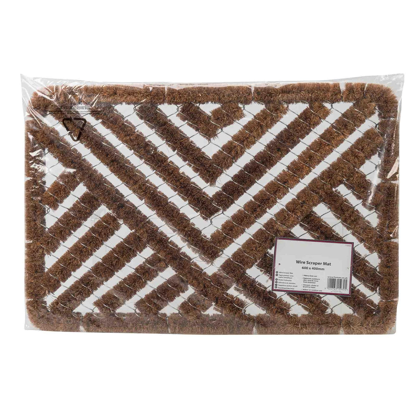 Wire Scraper Mat - 600 X 400mm Removes Stubborn Dirt, Mud & Snow On Footwear