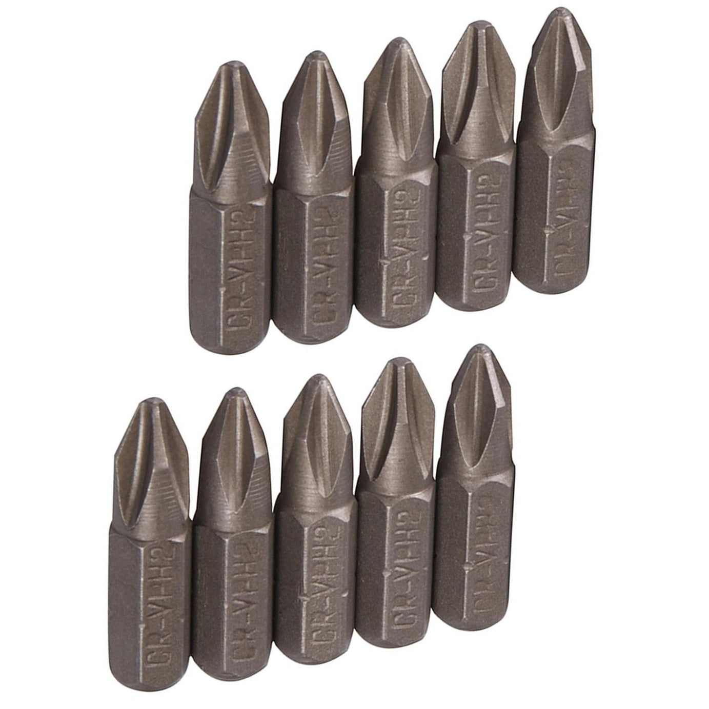 10Pk Phillips CRV Screwdriver Bits No.2 Hand Tools Screw Chrome Vanadium Steel