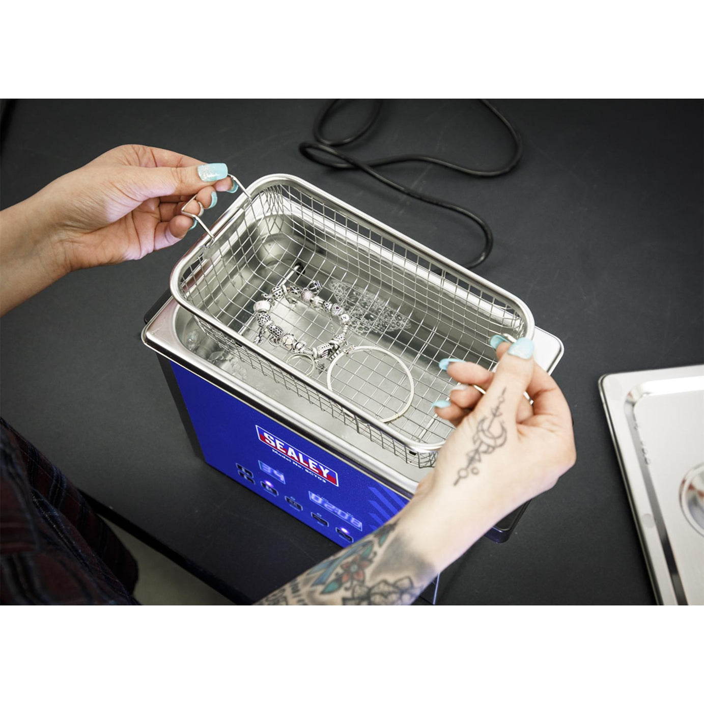 Sealey Ultrasonic Parts Cleaning Tank 3L Stainless Steel Tank