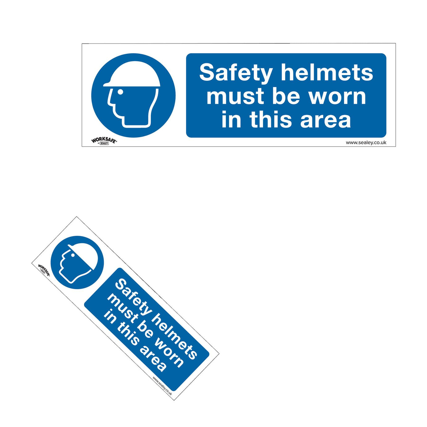 Sealey Plastic Sign - Safety Helmets Must Be Worn In This Area-Pk10