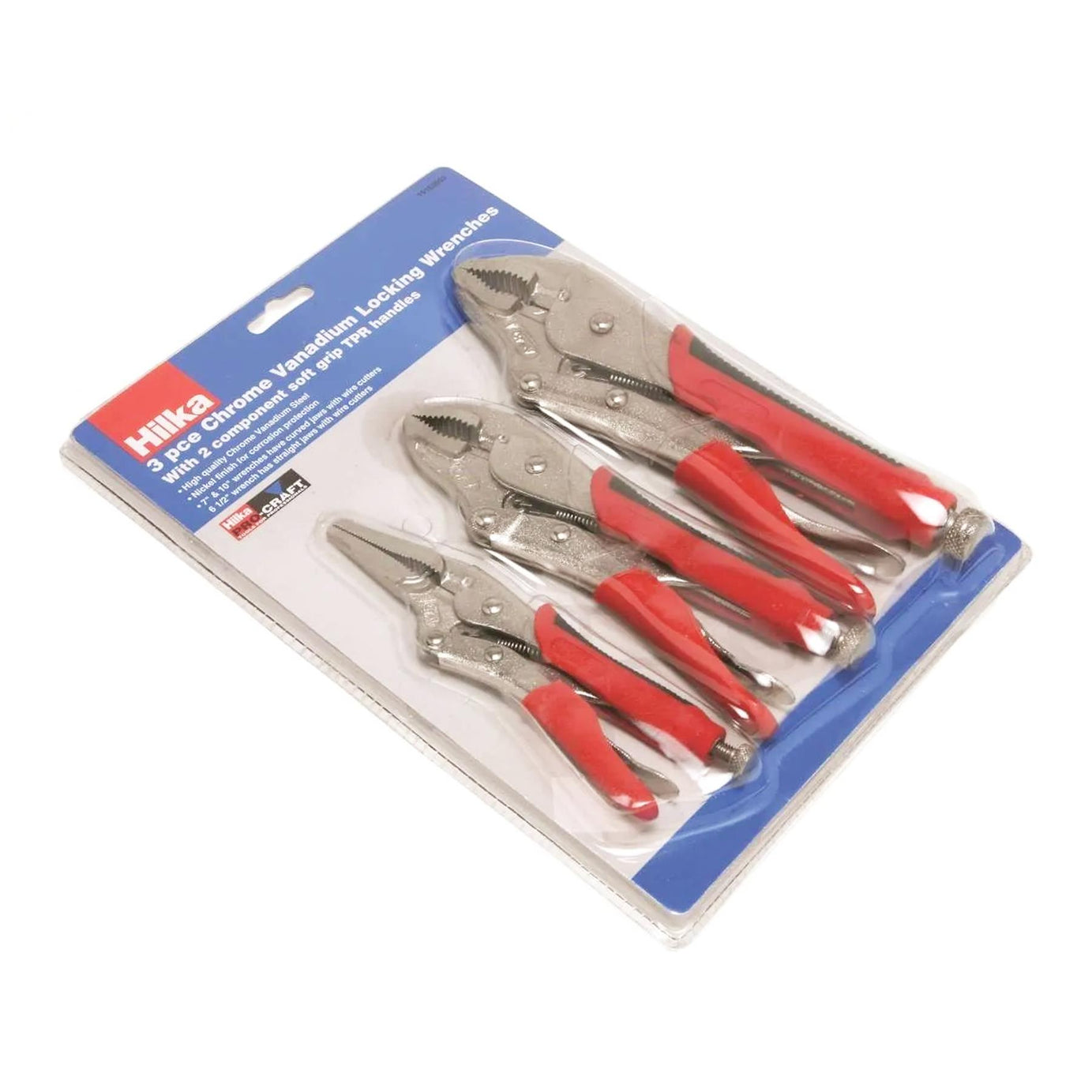 Mole Grip Vice Wrench Set - 3 Piece Heavy Duty Locking Pliers Hilka Pro-Craft