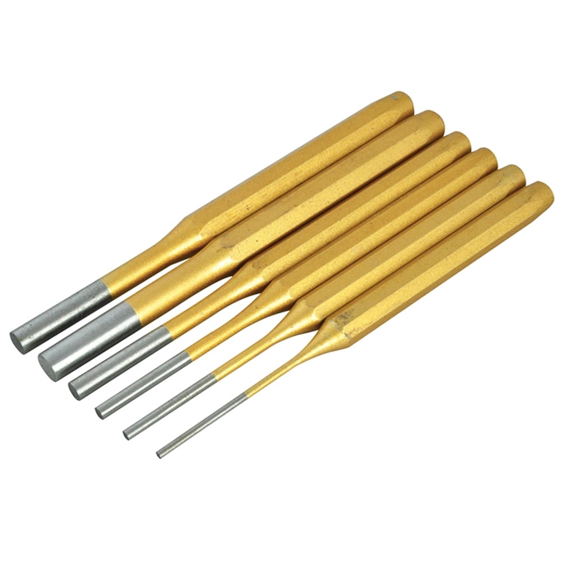 Bluespot 6 Pce Parallel Pin Punch Set Heavy Duty For Mechanics Engineers And Diy