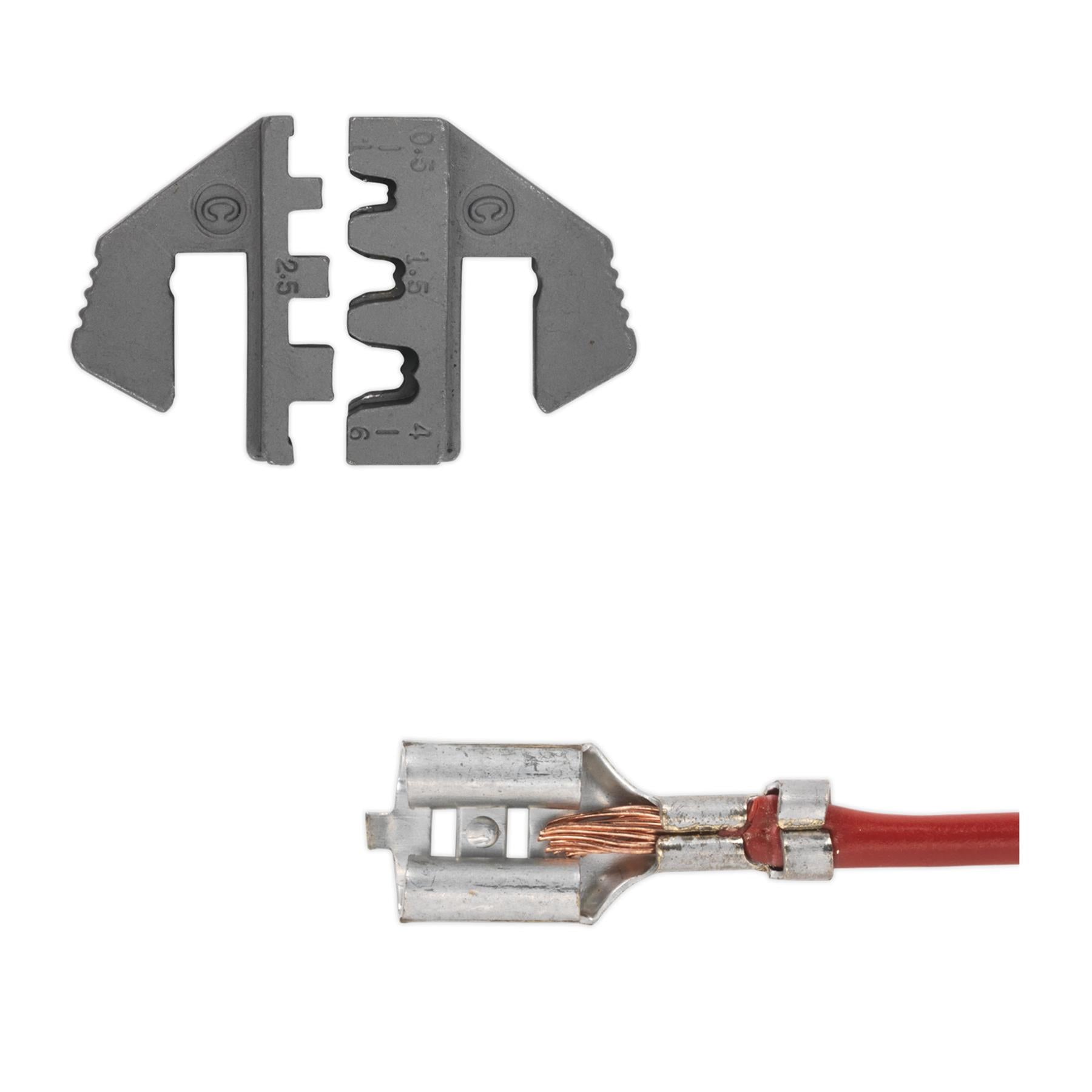 Sealey Open Barrel Crimping Jaws  Hardened And Tempered