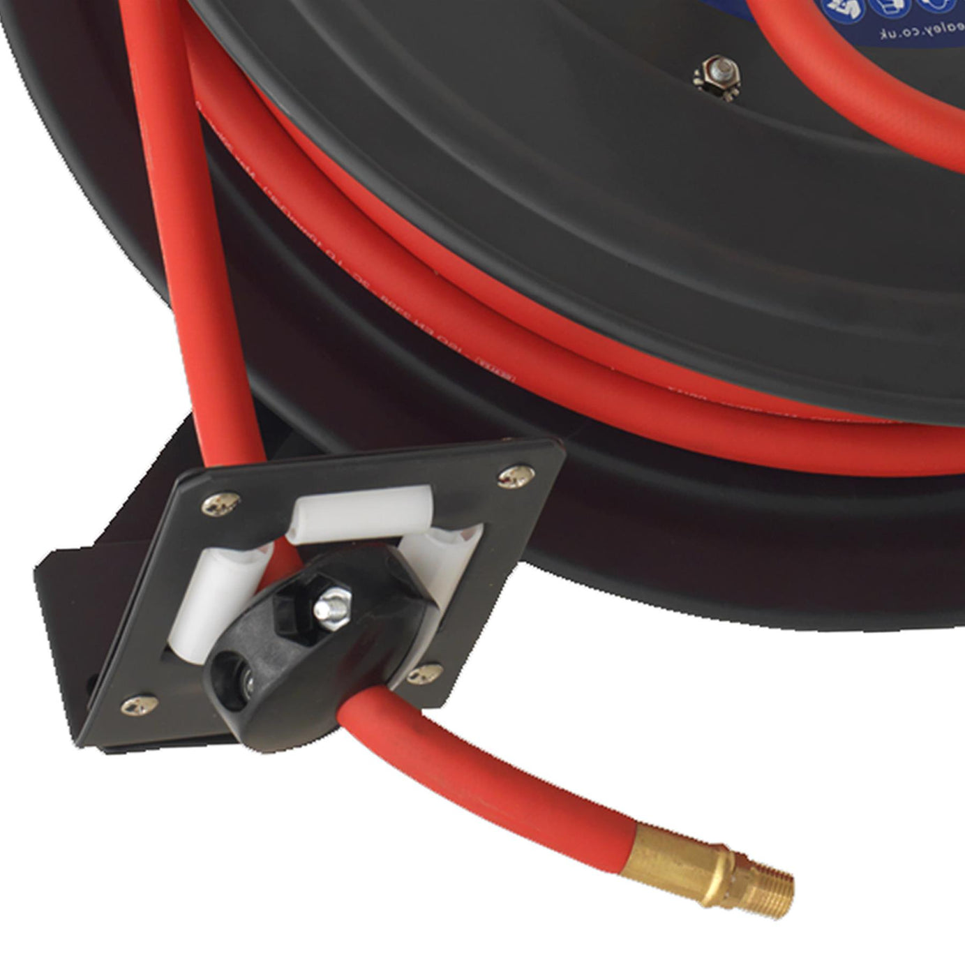 Sealey Retractable Air Hose Steel Reel 20m 10mm ID Rubber Hose