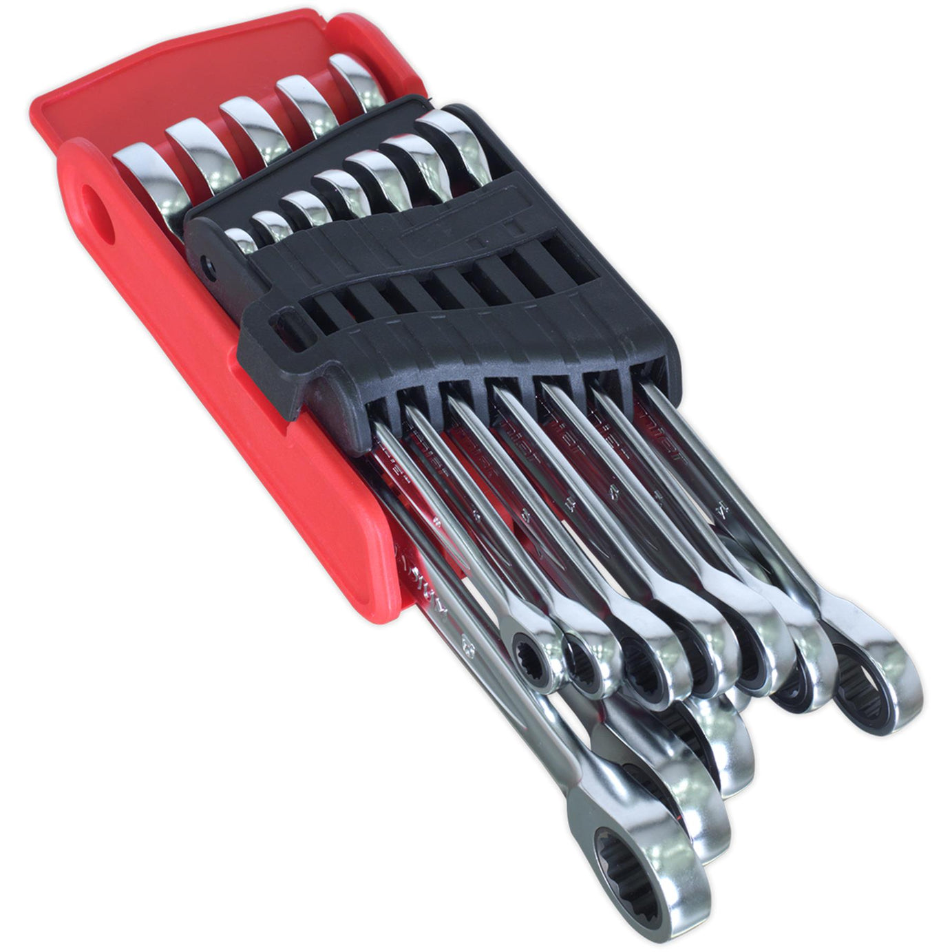 Sealey Ratchet Combination Spanner Set 12pc - Platinum Series