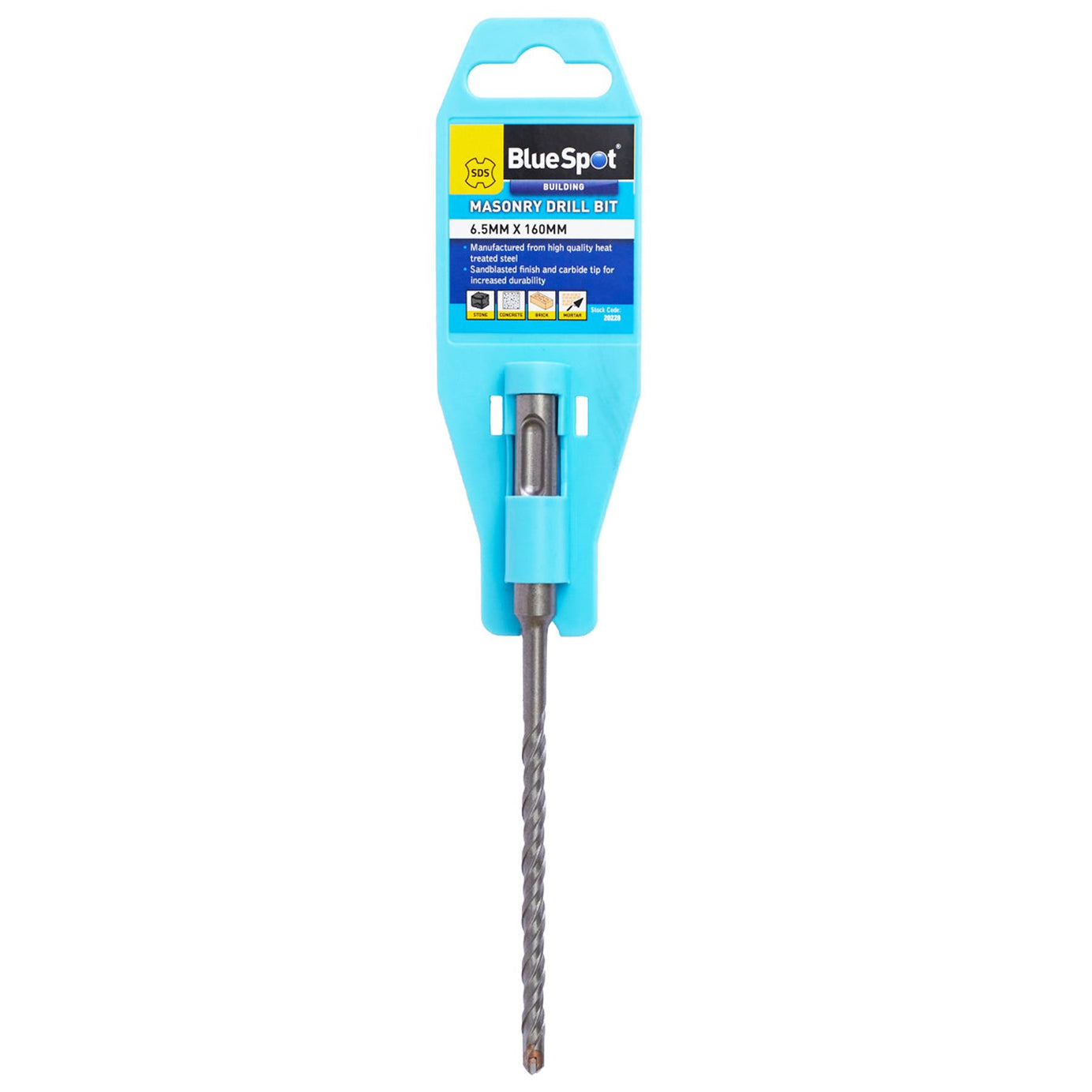 BlueSpot SDS + Plus Masonry Hammer Drill Bits Brick Concrete Stone 6.5mm x 160mm