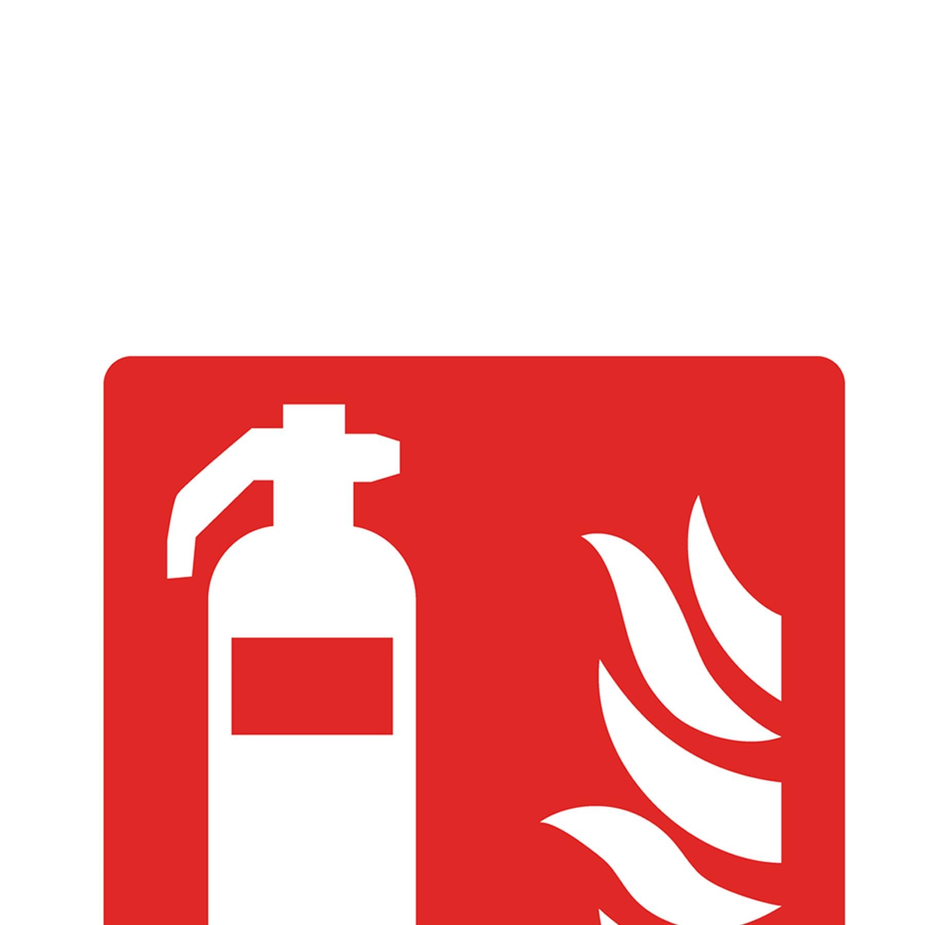 Prohibition Safety Sign - Fire Extinguisher - Rigid Plastic